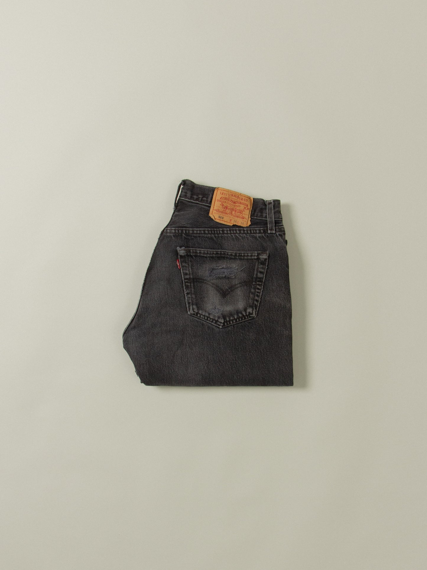 Vtg 1990s Faded Black Levi's 501 - Made in USA (32x33)