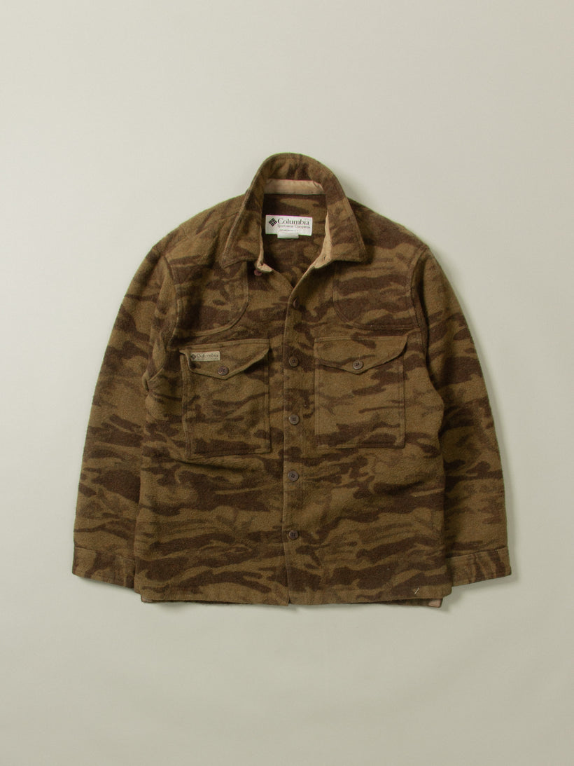 Vtg 2000s Columbia Fleece Camo Overshirt (XL)