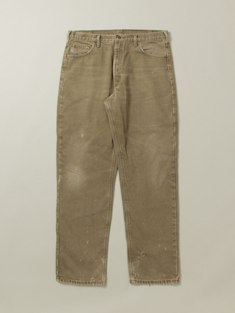 Vtg Lined Carhartt Trousers (38x34)