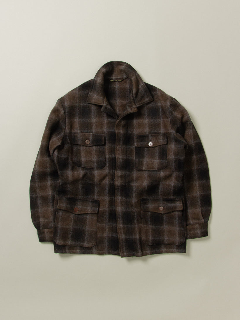 Vtg 1950s Ylläs Plaid Wool Jacket - Made in Finland (L)