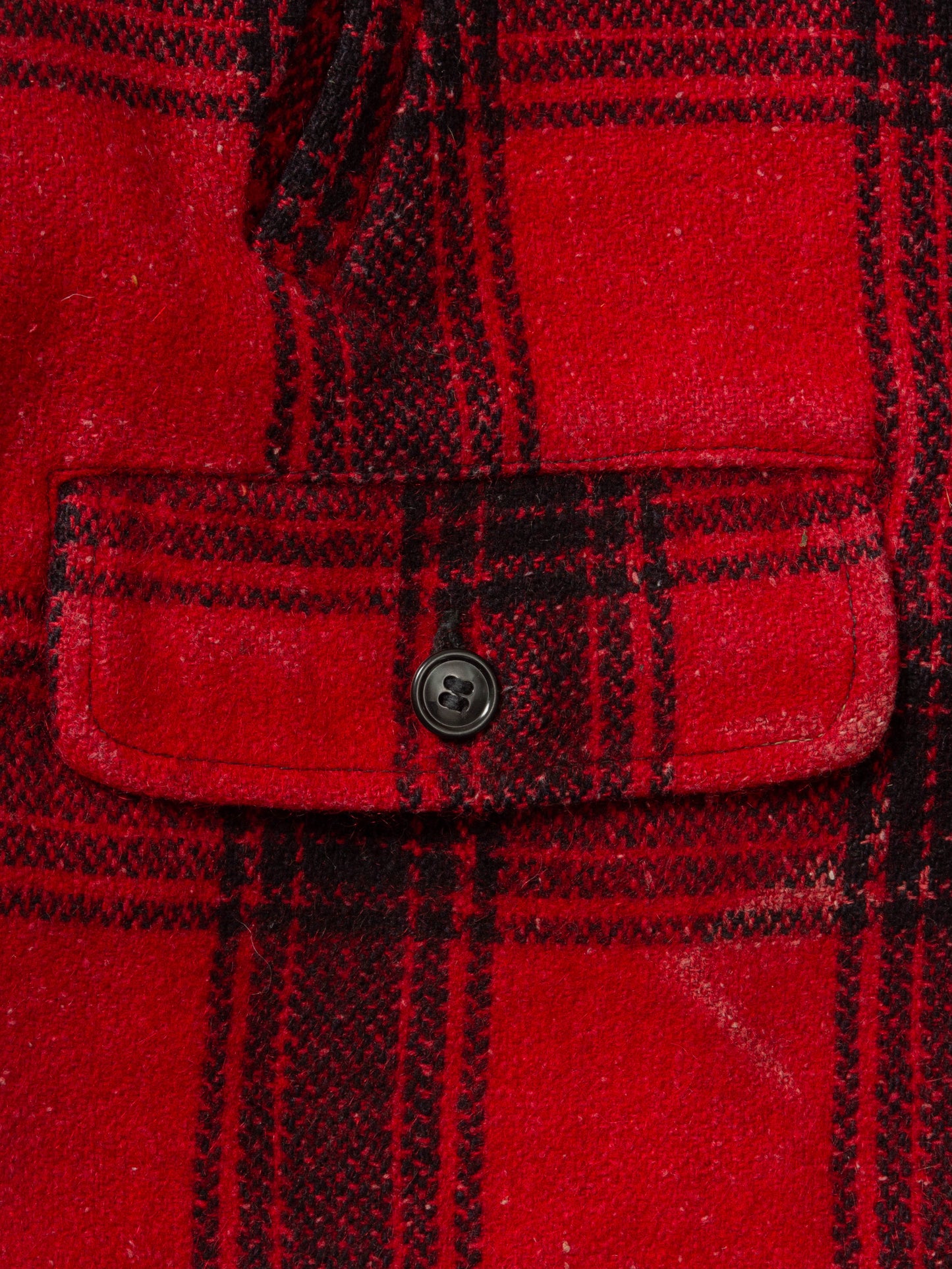 Vtg 1960s Pine Crest Buffalo Plaid Wool Jacket - Made in USA (M)