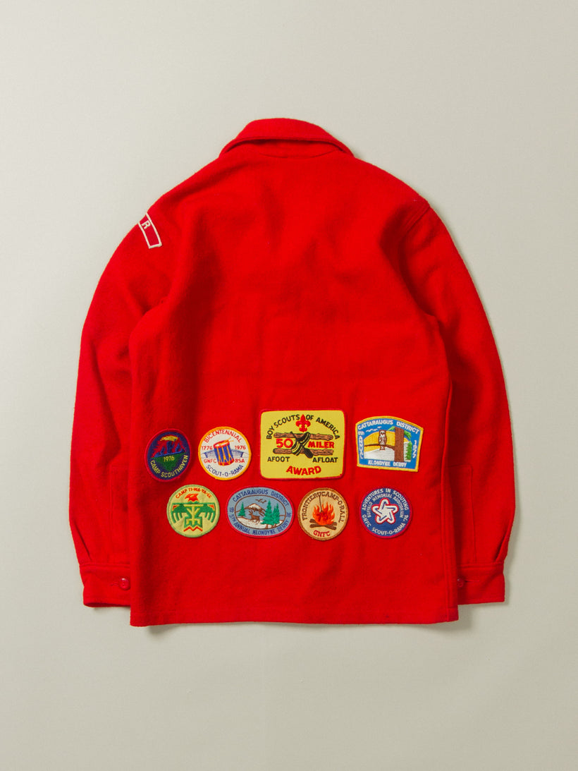Vtg 1970s Boy Scouts of America Wool Shirt - Made in USA (S)