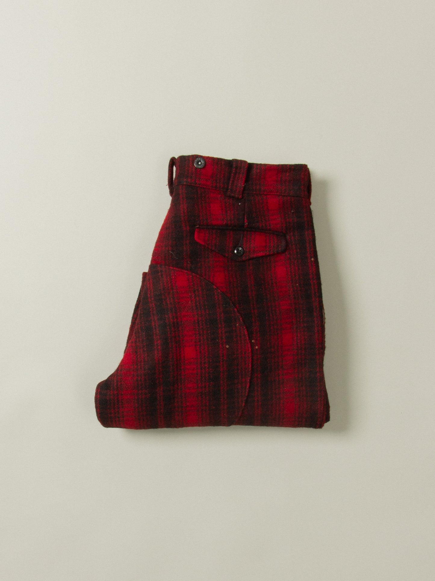 Vtg 1960s Woolrich Buffalo Plaid Wool Trousers - Made in USA (36x33)