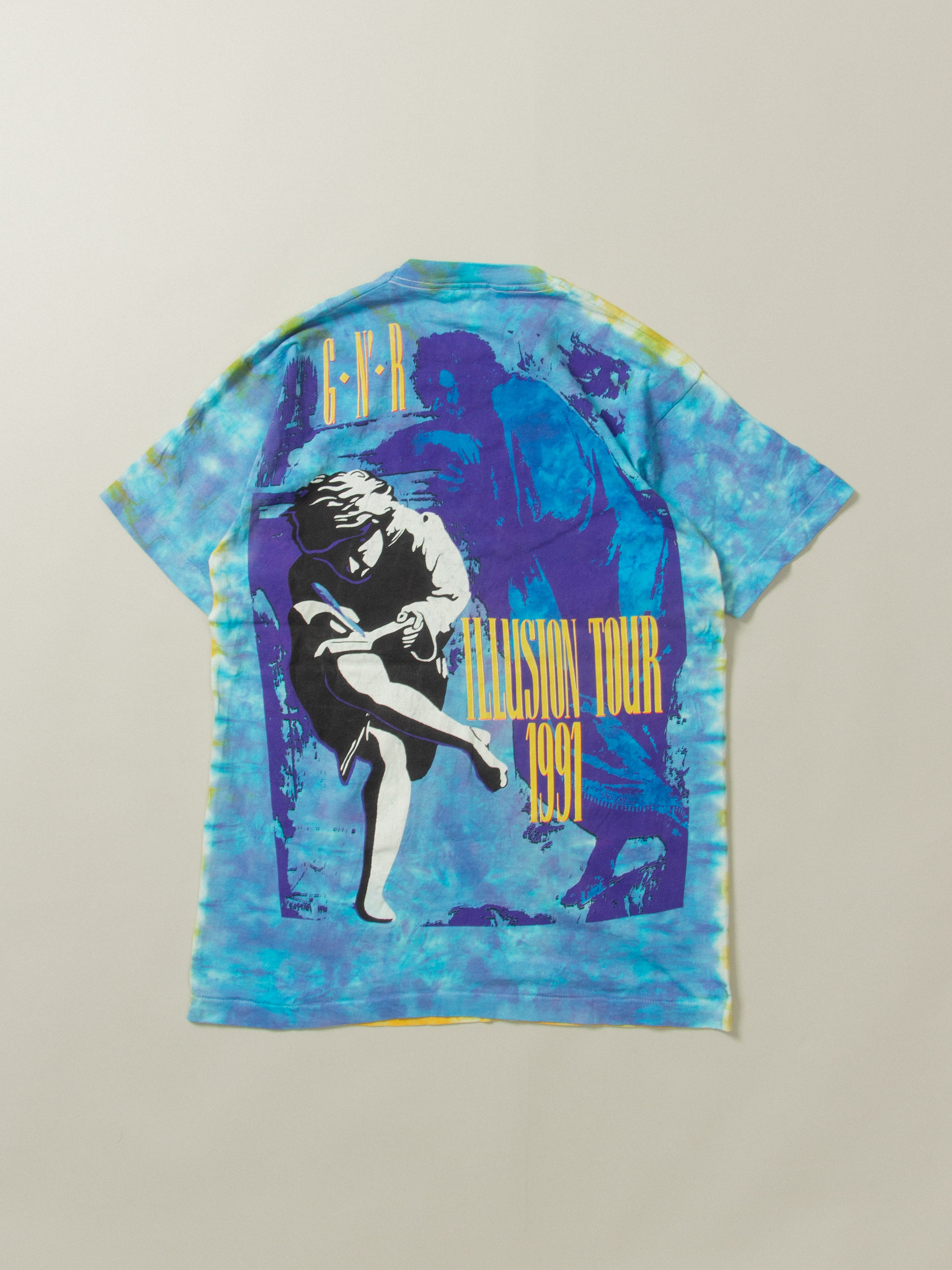 Vtg Rare 1990s Guns N Roses 'Illusion Tour' Tee - Made in USA (XL