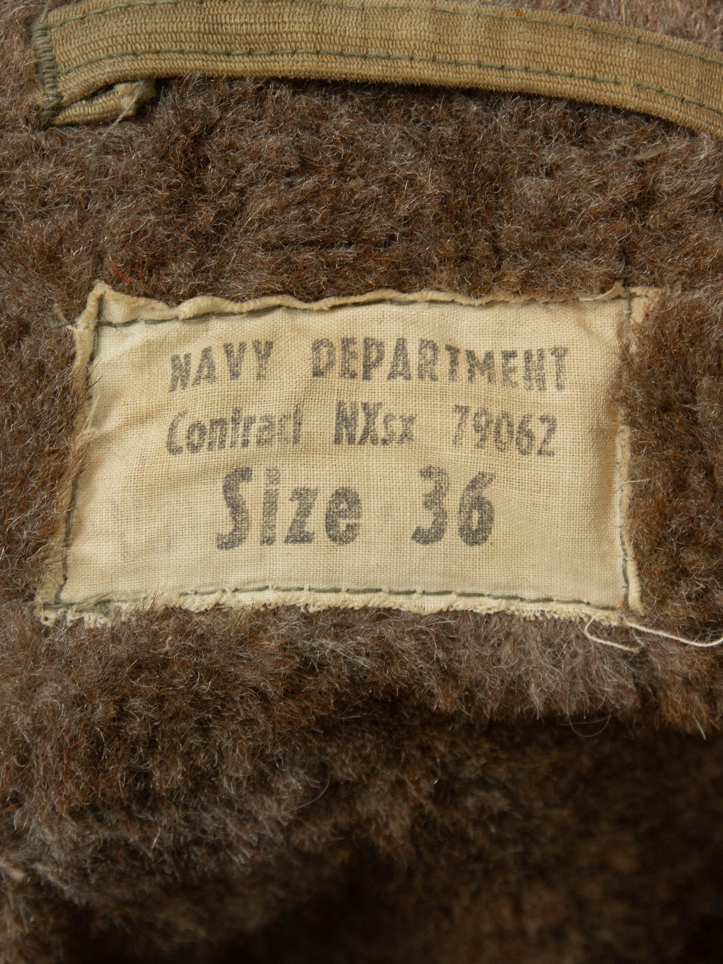 Vtg Rare WWII USN N-1 Alpaca Deck Jacket (S)