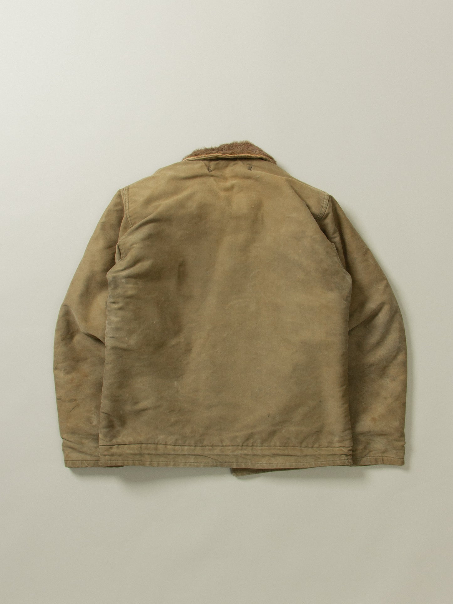 Vtg Rare WWII USN N-1 Alpaca Deck Jacket (S)