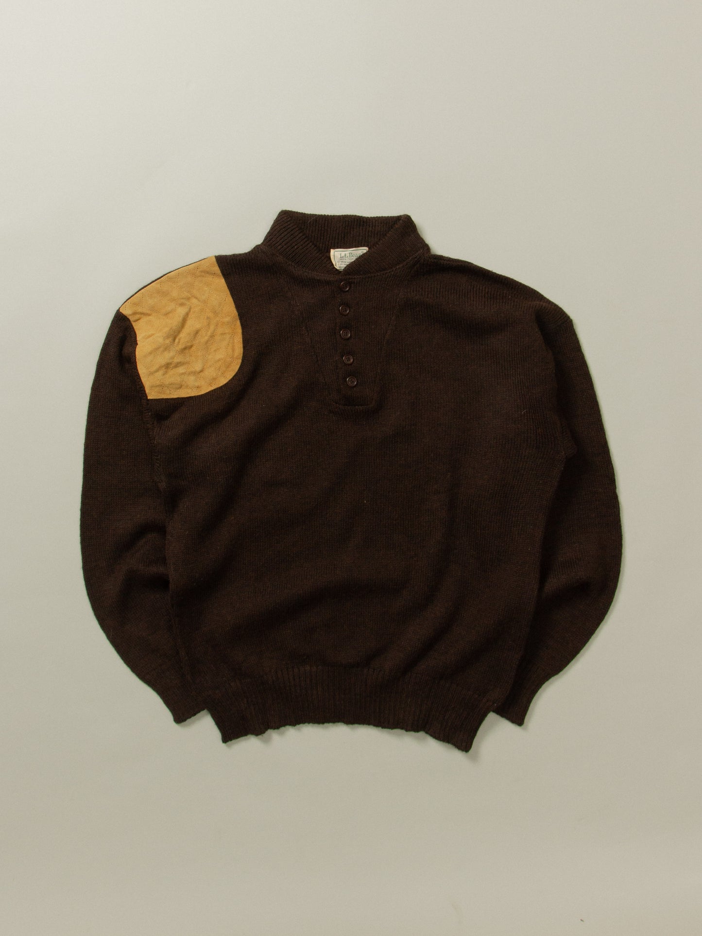 Vtg 1990s L.L. Bean Half Button Sweater - Made in USA (L)