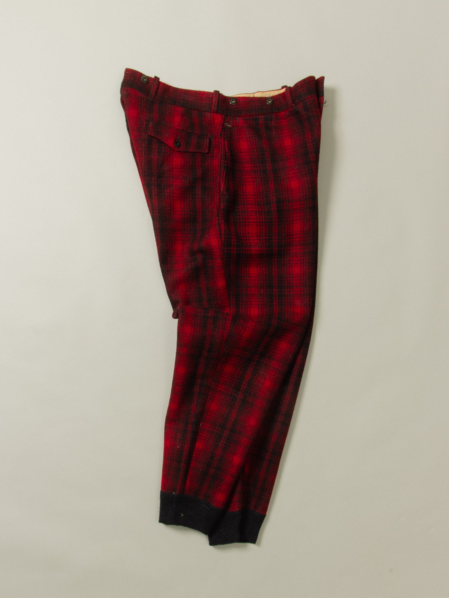 Vtg 1950s Woolrich Buffalo Plaid Trousers - Made in USA (38x31)