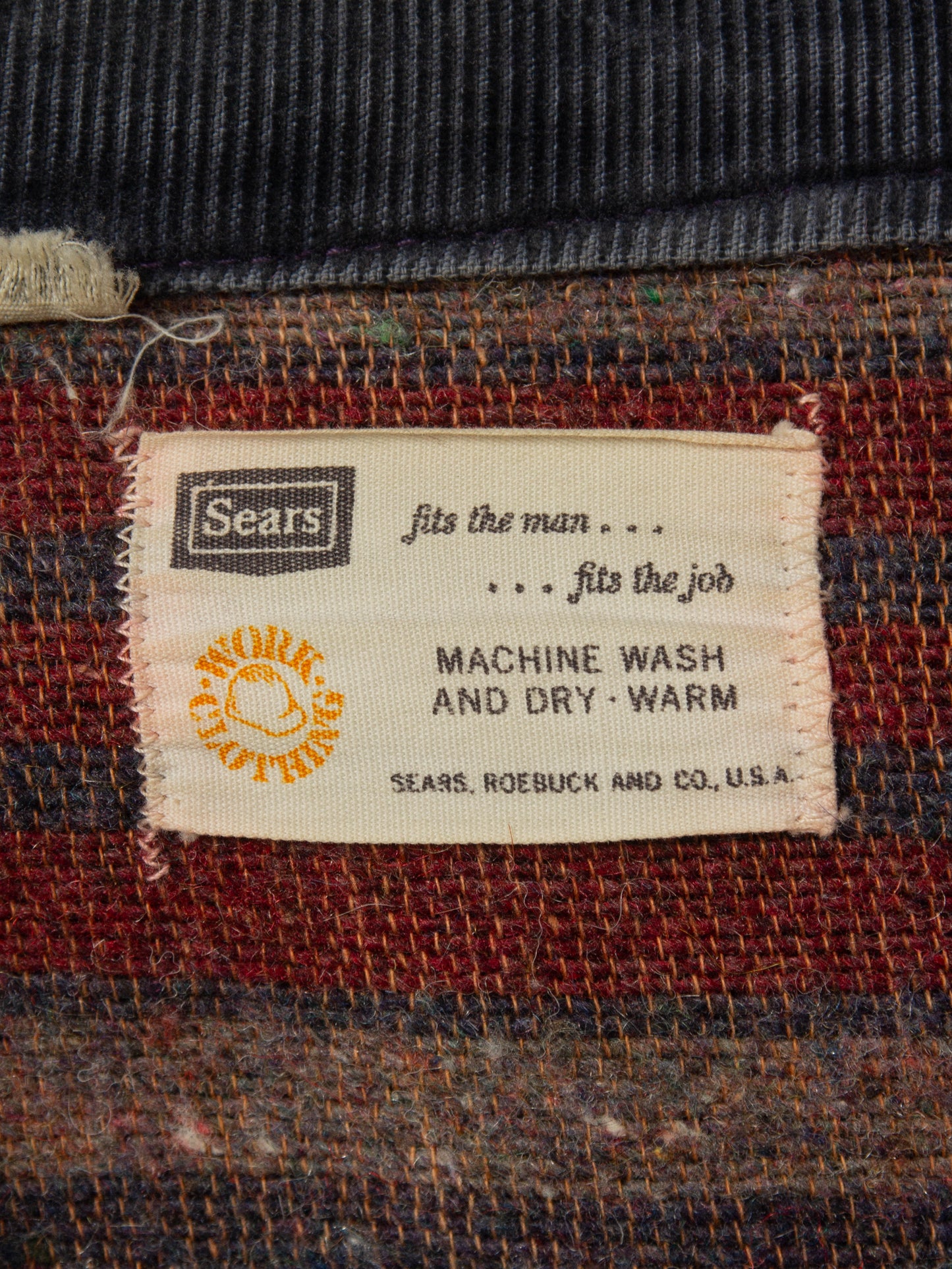 Vtg 1960s Sears Roebuck & Co Blanket Lined Denim Chore Jacket - Made in USA (M/L)