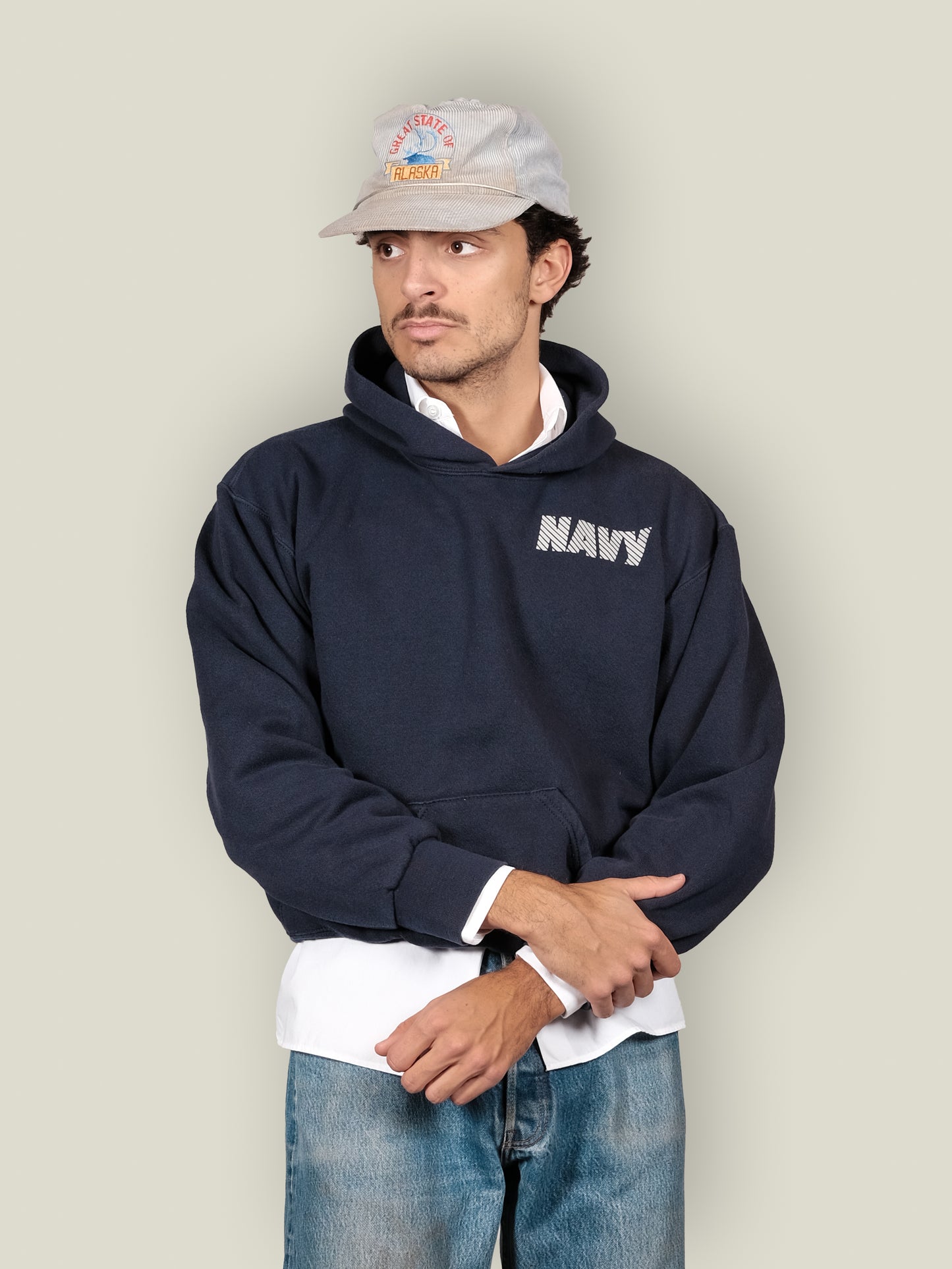 Vtg US Navy Sports Hoodie - Made in USA