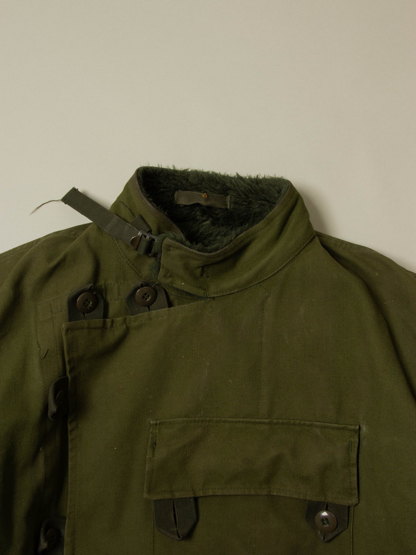 Vtg 1960s Rare Swedish Army Motorcycle Dispatch Jacket (XL)