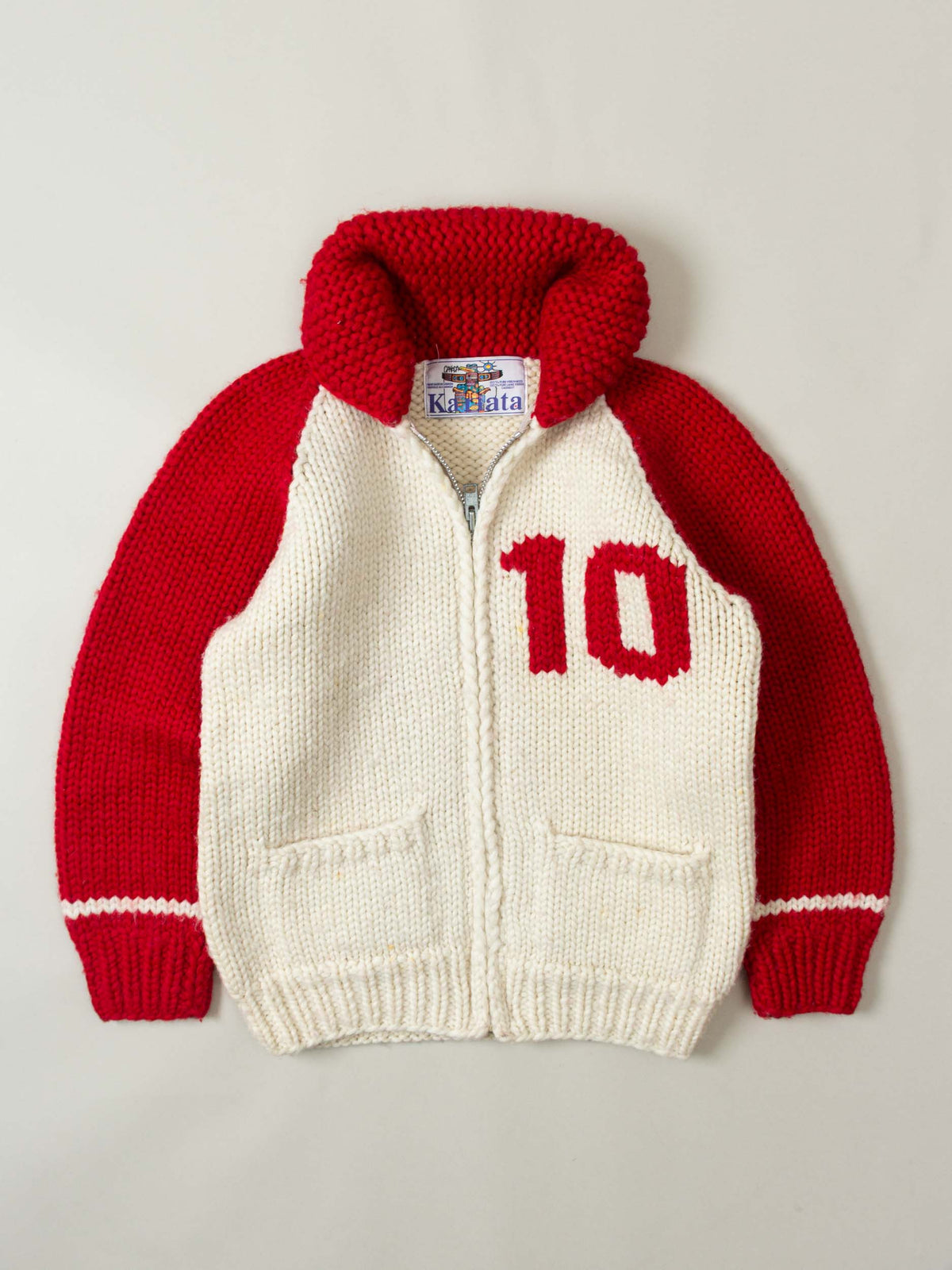 Vtg 1980s Cowichan Wool Knit Sweater - Made in Canada (M)