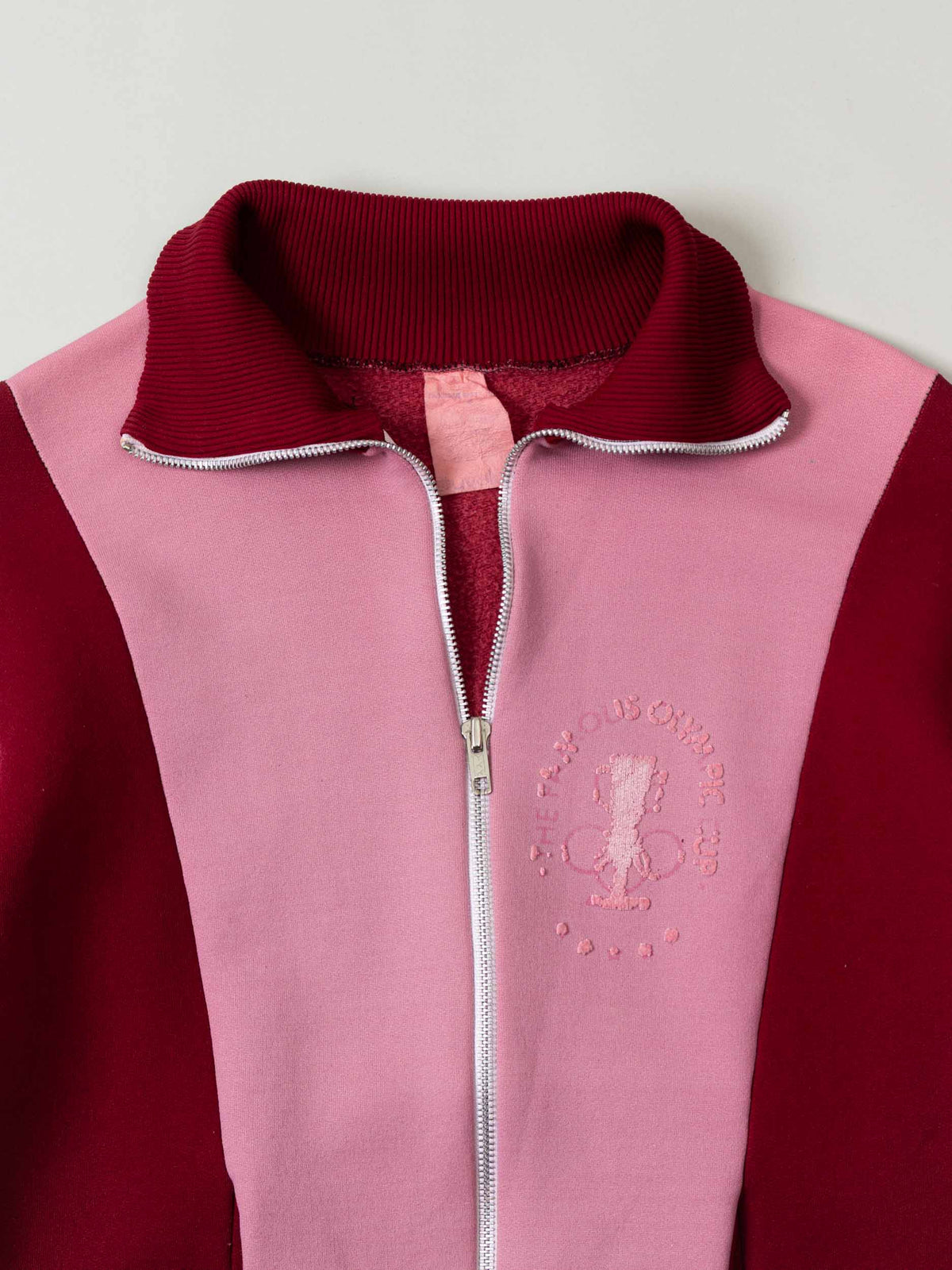 Vtg 1970s 'Famous Olympics'  Zip-Up Sweater – Made in France (S)