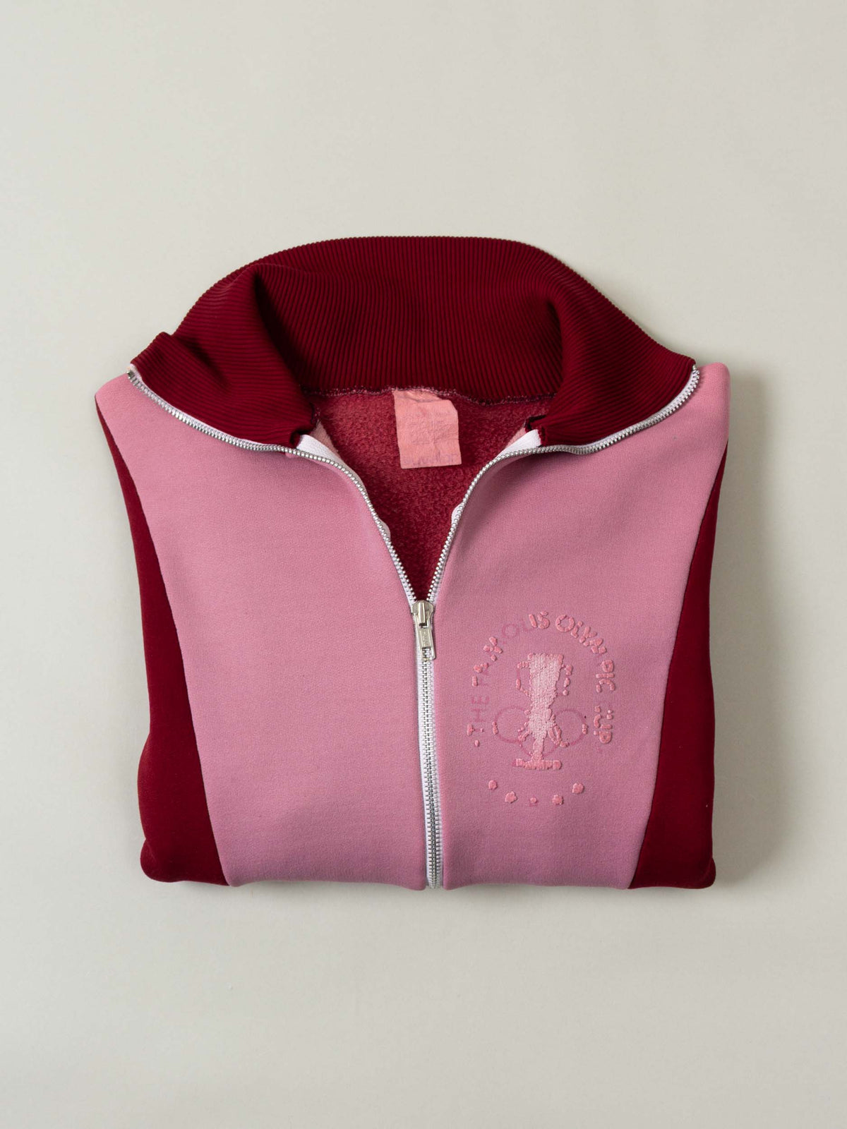 Vtg 1970s 'Famous Olympics'  Zip-Up Sweater – Made in France (S)