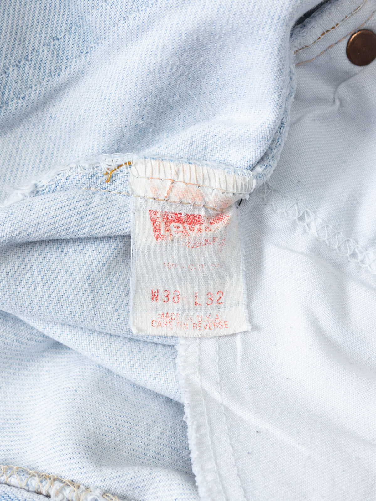 Vtg 1980s Levi's 505 Orange Tabs Jeans - Made in USA (36x31)