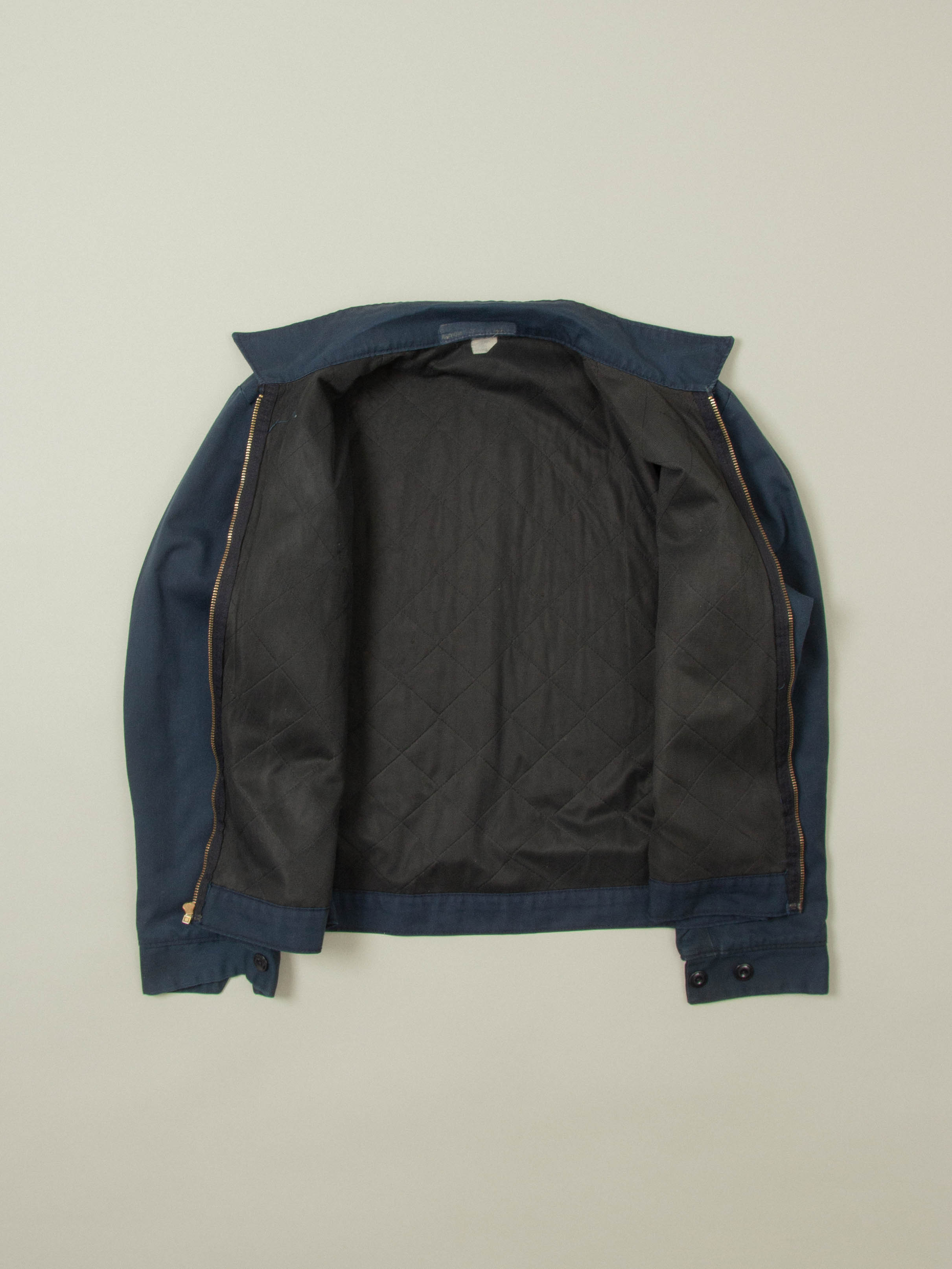 Vintage 80s Red Kap Work Jacket (L) Navy zip up quilted lined made in USA