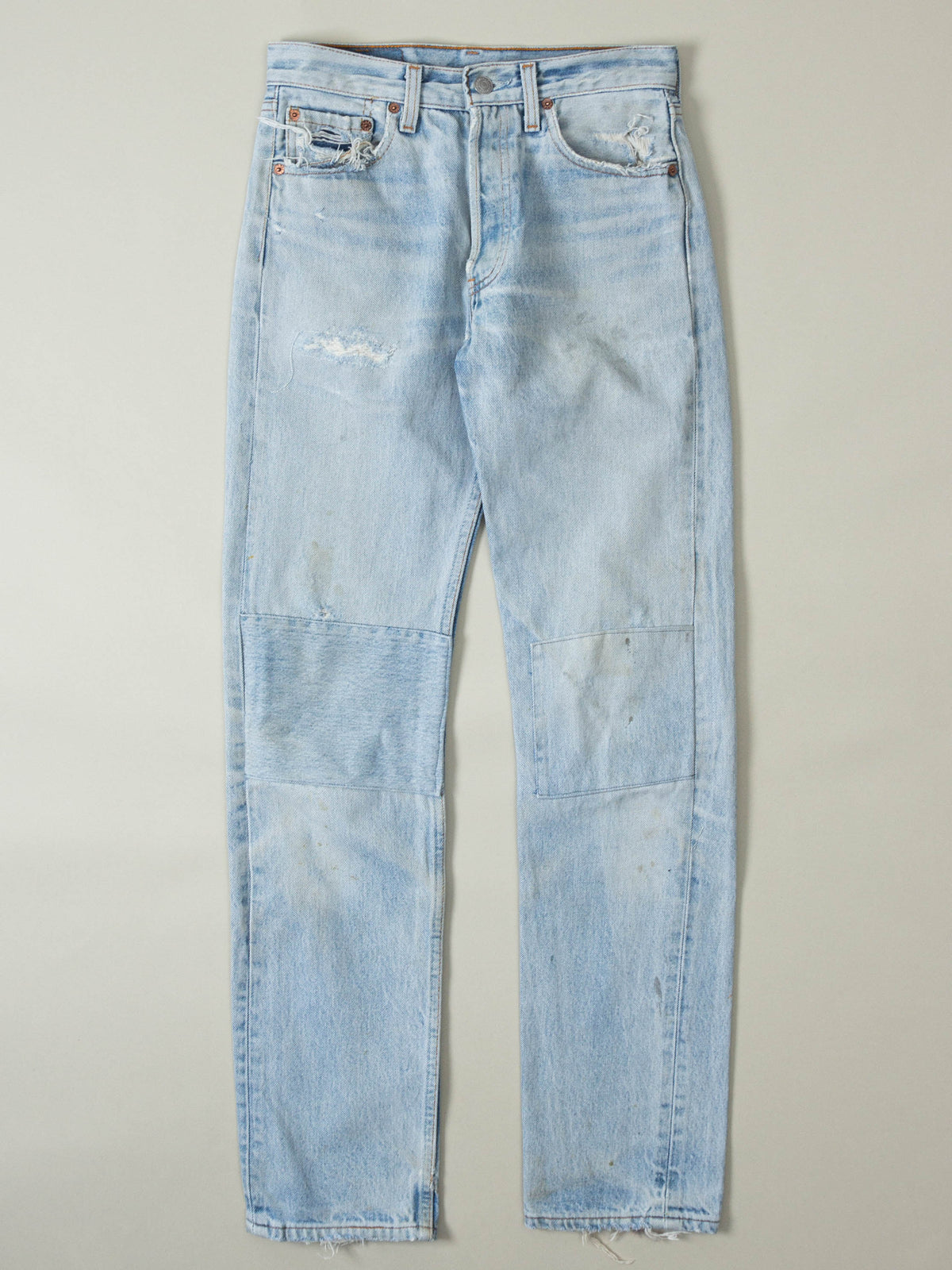 Vtg 1990s Levi's 501 Patchwork Jeans - Made in USA (28x33)