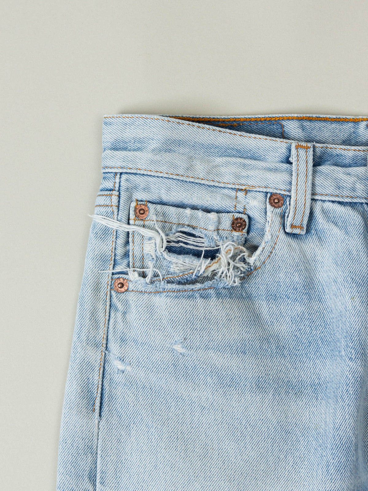 Vtg 1990s Levi's 501 Patchwork Jeans - Made in USA (28x33)