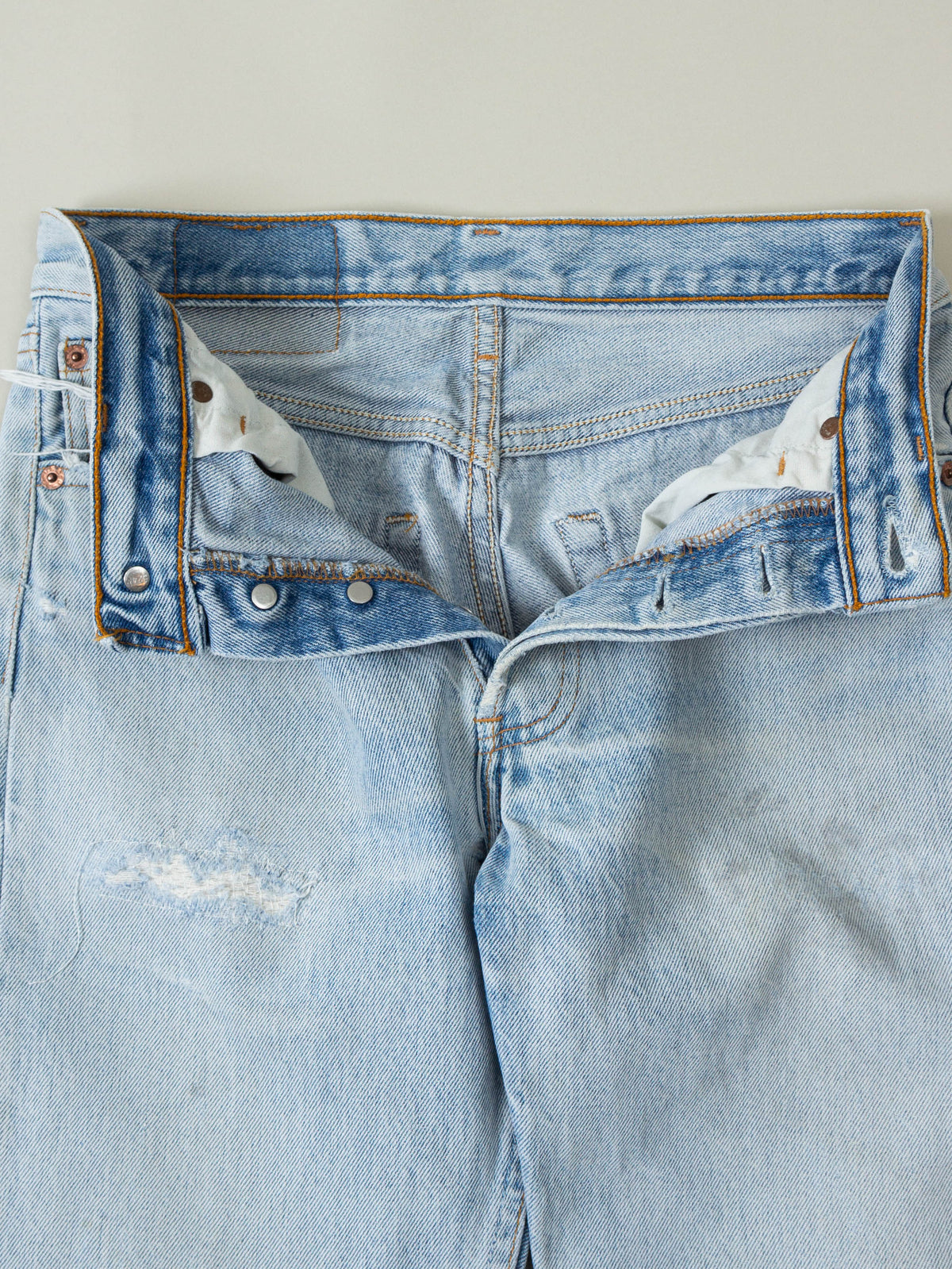 Vtg 1990s Levi's 501 Patchwork Jeans - Made in USA (28x33)