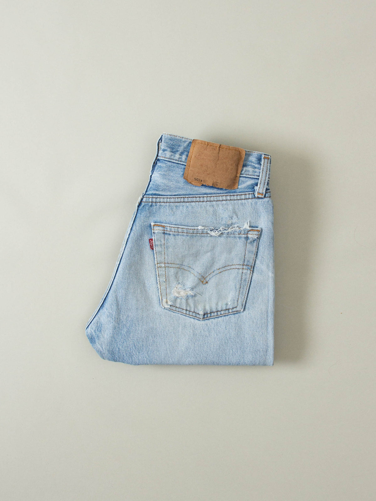 Vtg 1990s Levi's 501 Patchwork Jeans - Made in USA (28x33)