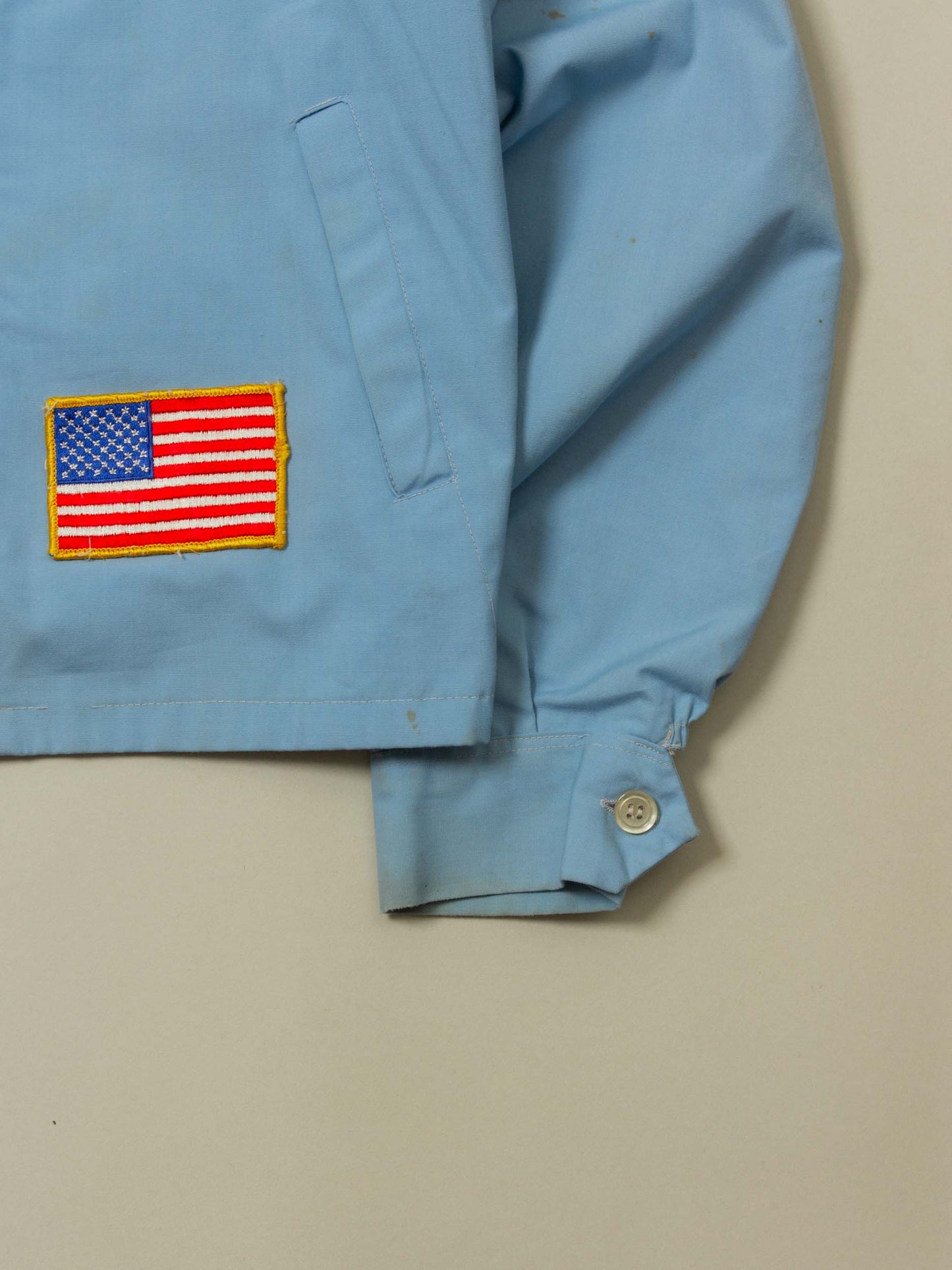 Vtg 1970s 'Peters' Patched Raglan Sports Jacket – Made in USA (XS)