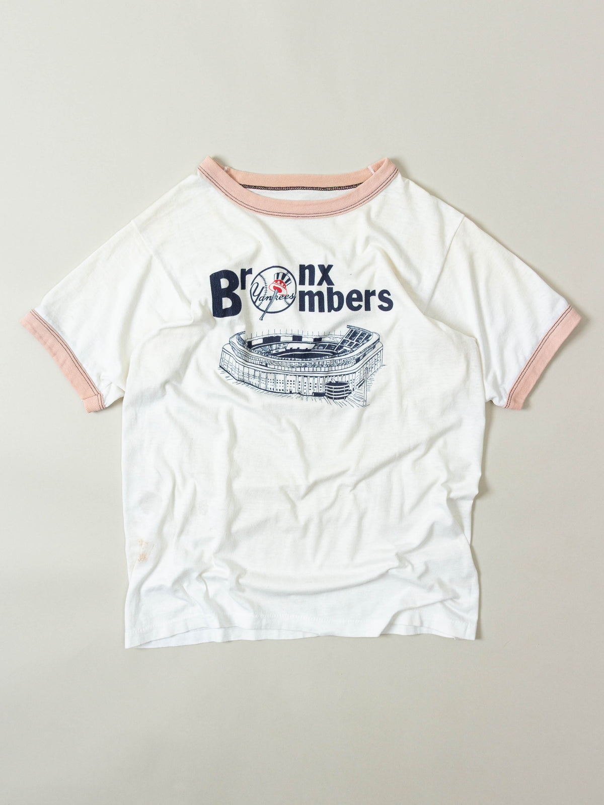 Vtg 1970s 'Bronx Bombers' Yankees Ringer Tee – Made in USA (S)