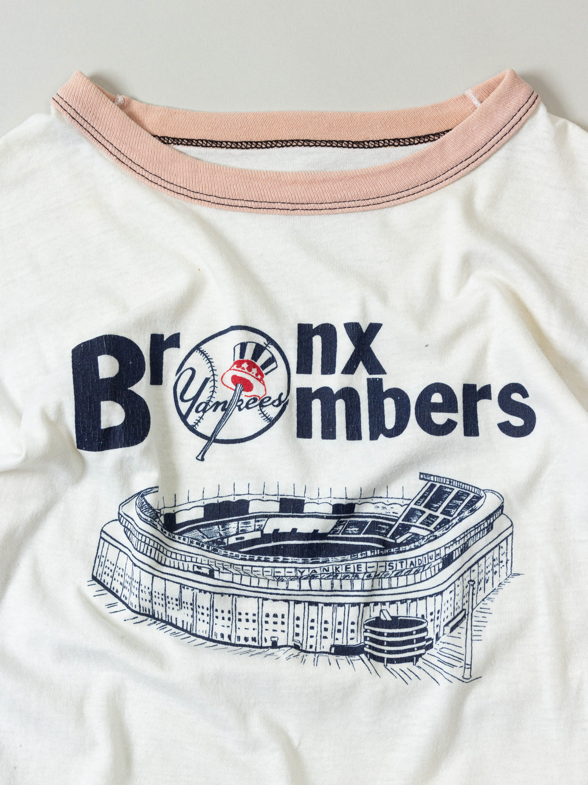 Vtg 1970s 'Bronx Bombers' Yankees Ringer Tee – Made in USA (S)