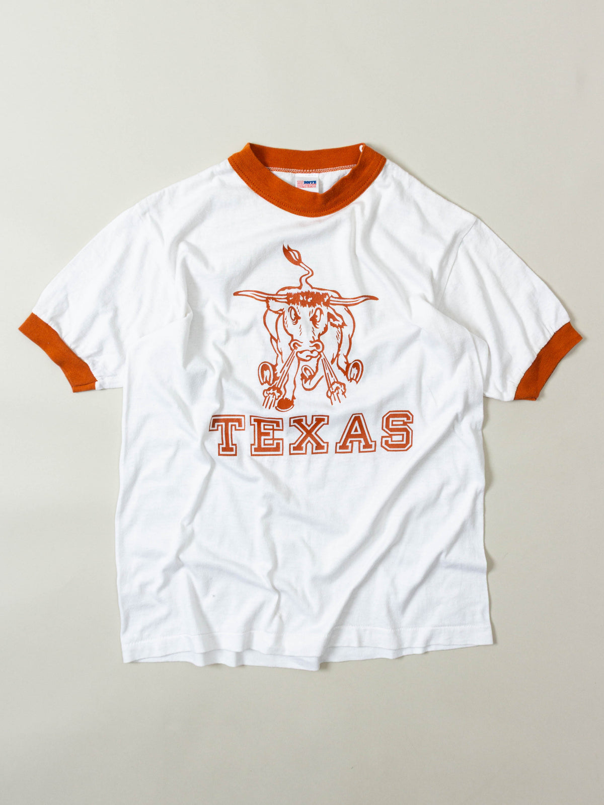 Vtg 1980s 'Texas' Ringer Tee – Made in USA (S/M)