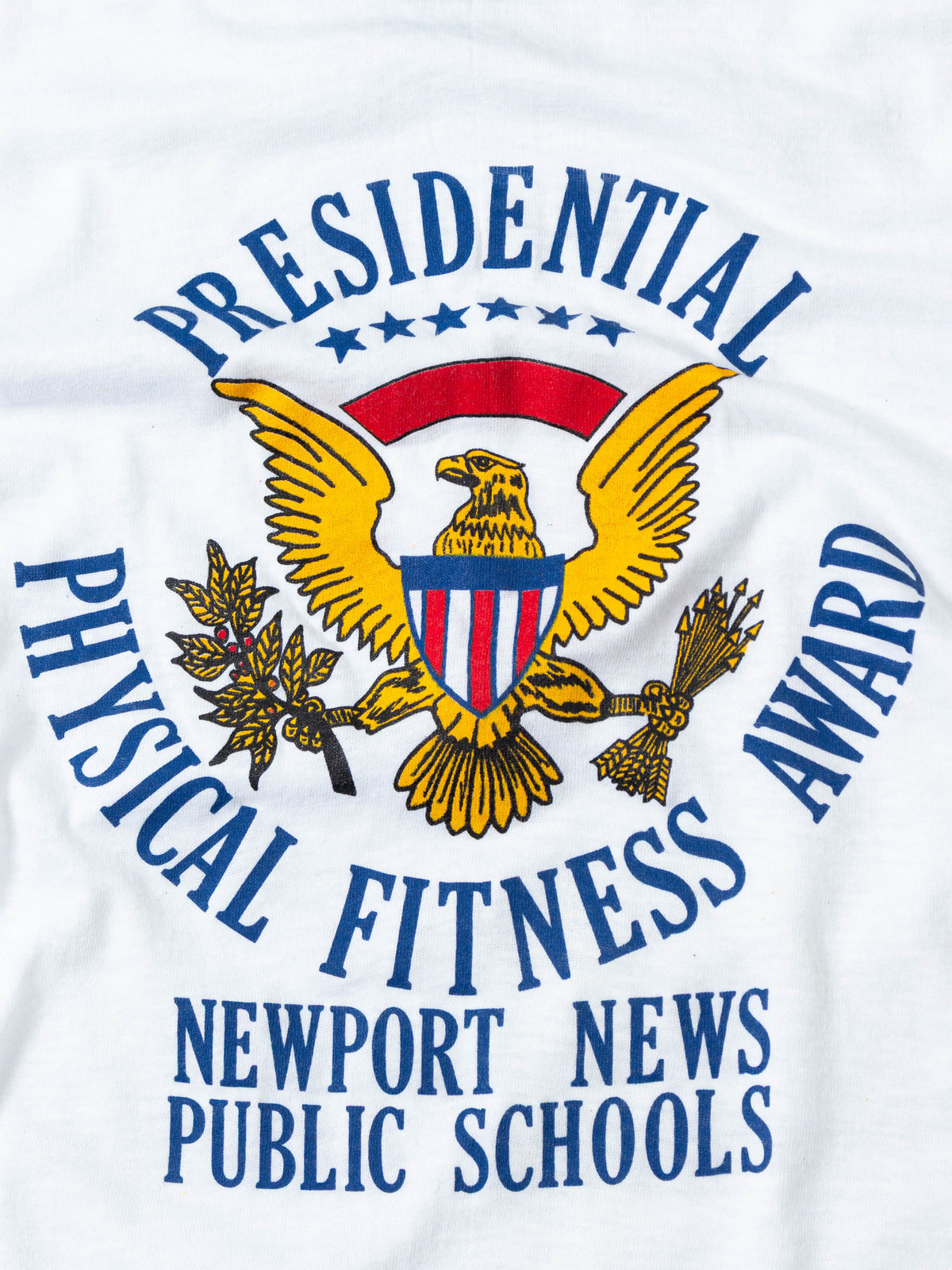 Vtg 1980s 'Presidential Physical Fitness Award' Ringer Tee – Made in USA (XS)