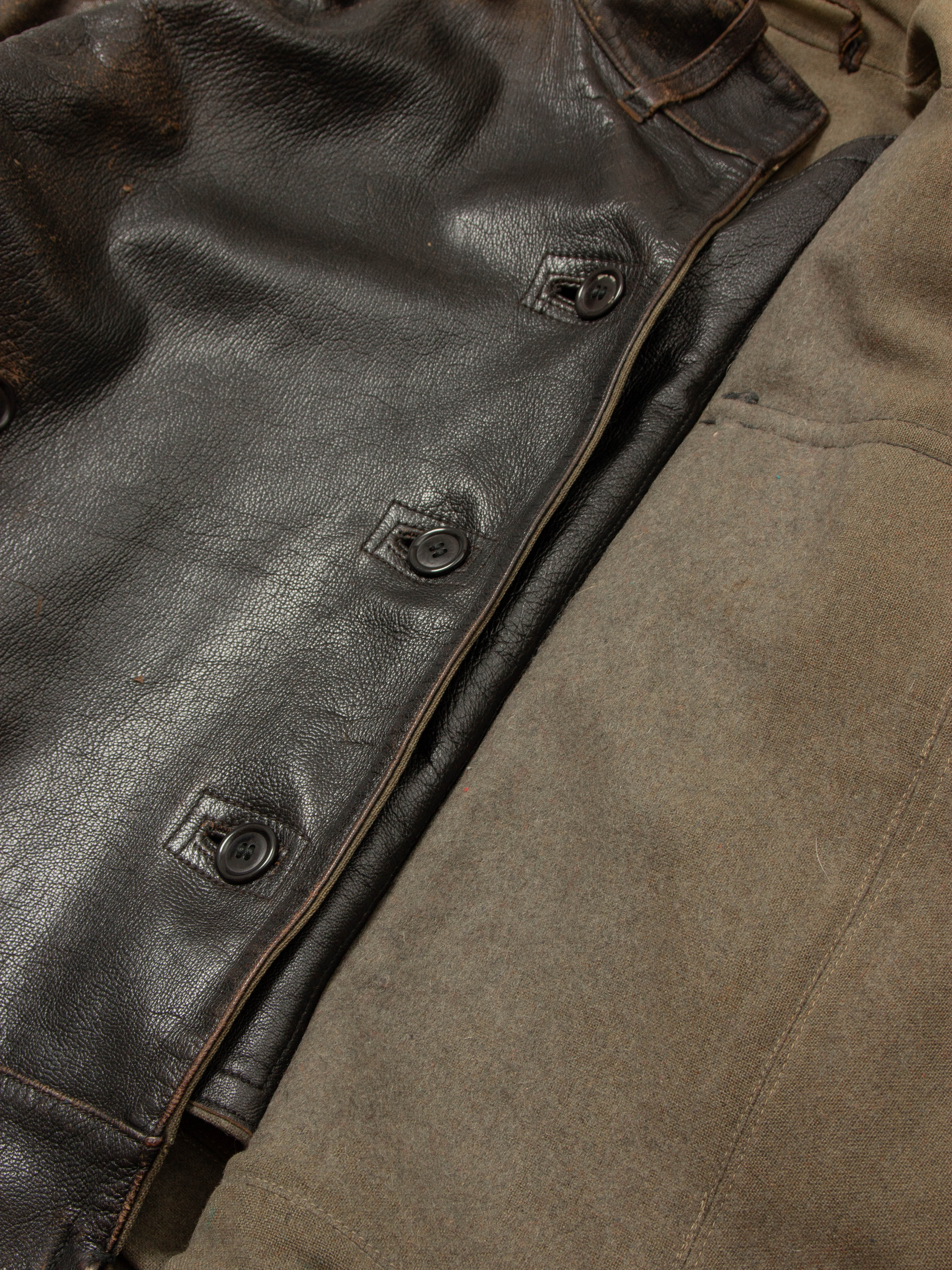 Vtg Rare 1950s Swedish Army Dispatch Leather Jacket (L) – Broadway
