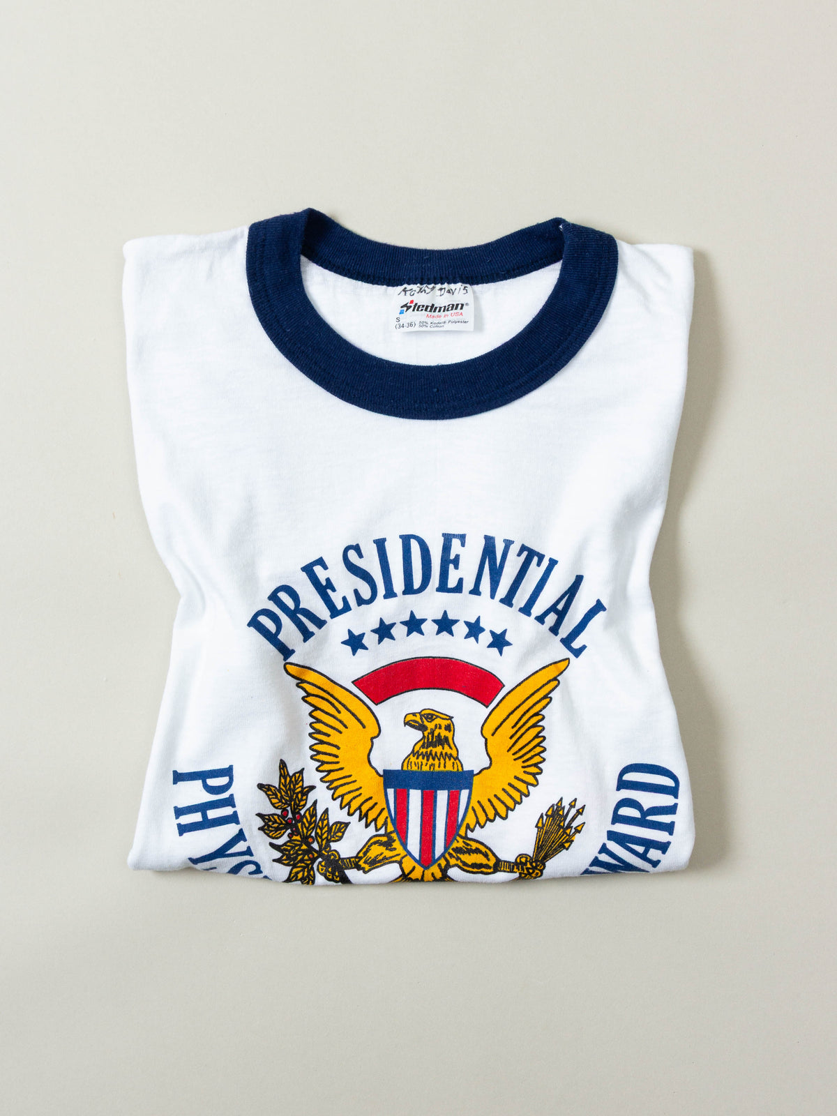 Vtg 1980s 'Presidential Physical Fitness Award' Ringer Tee – Made in USA (XS)