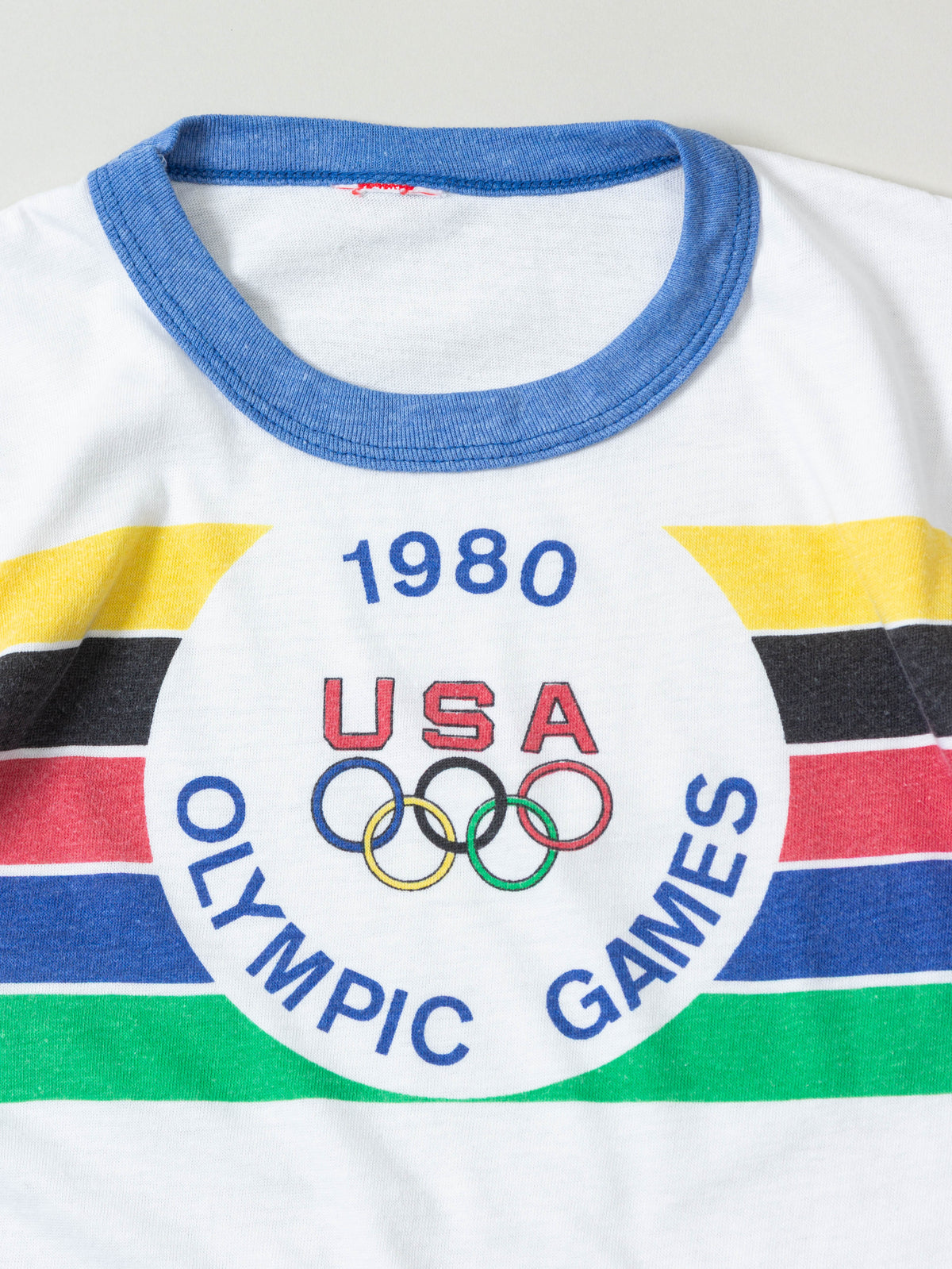 Vtg 1980 Rare Levi's 'USA Olympics' Single Stitch Ringer Tee (XS/S)