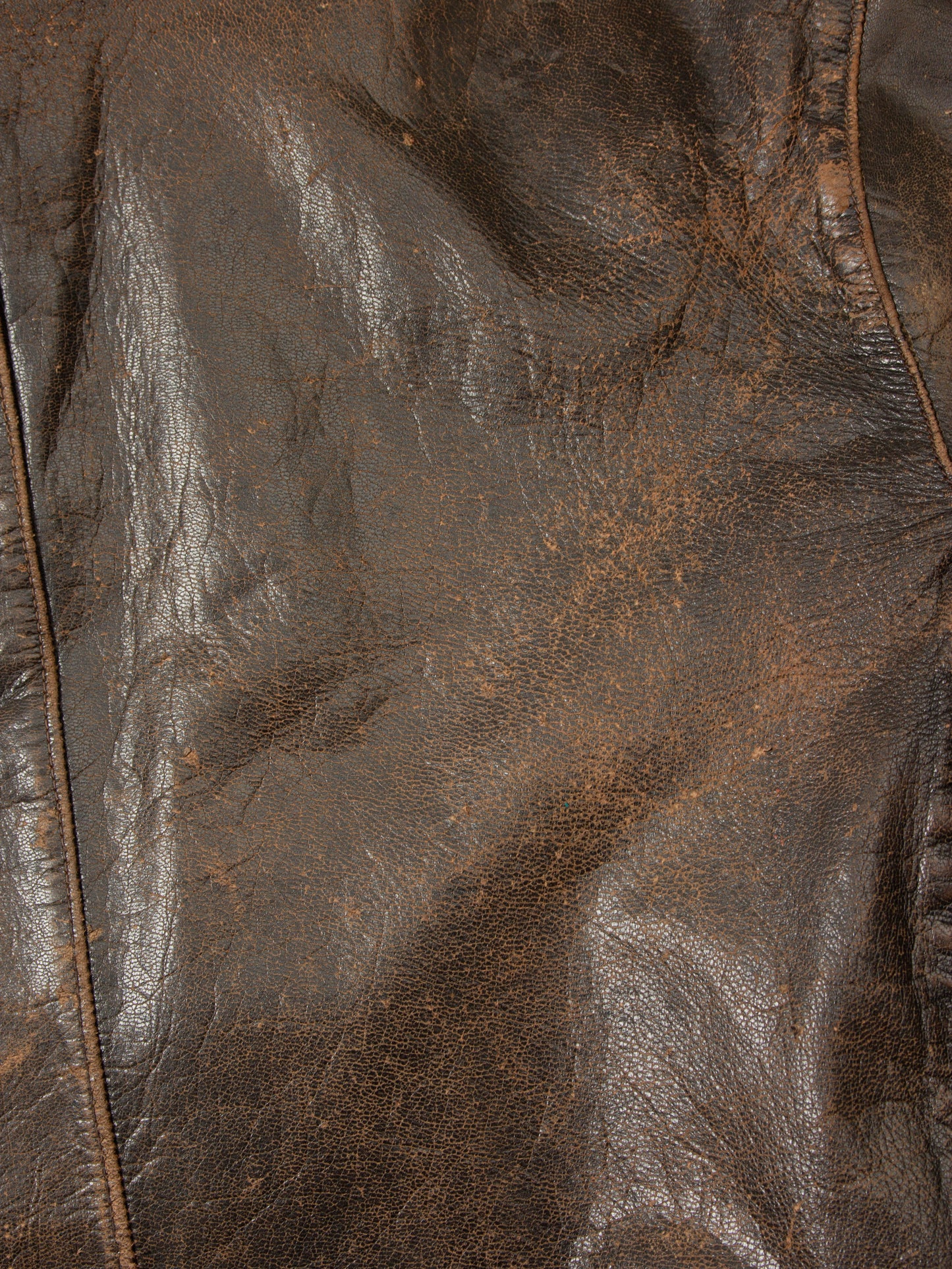 Vtg Rare 1950s Swedish Army Dispatch Leather Jacket (L)