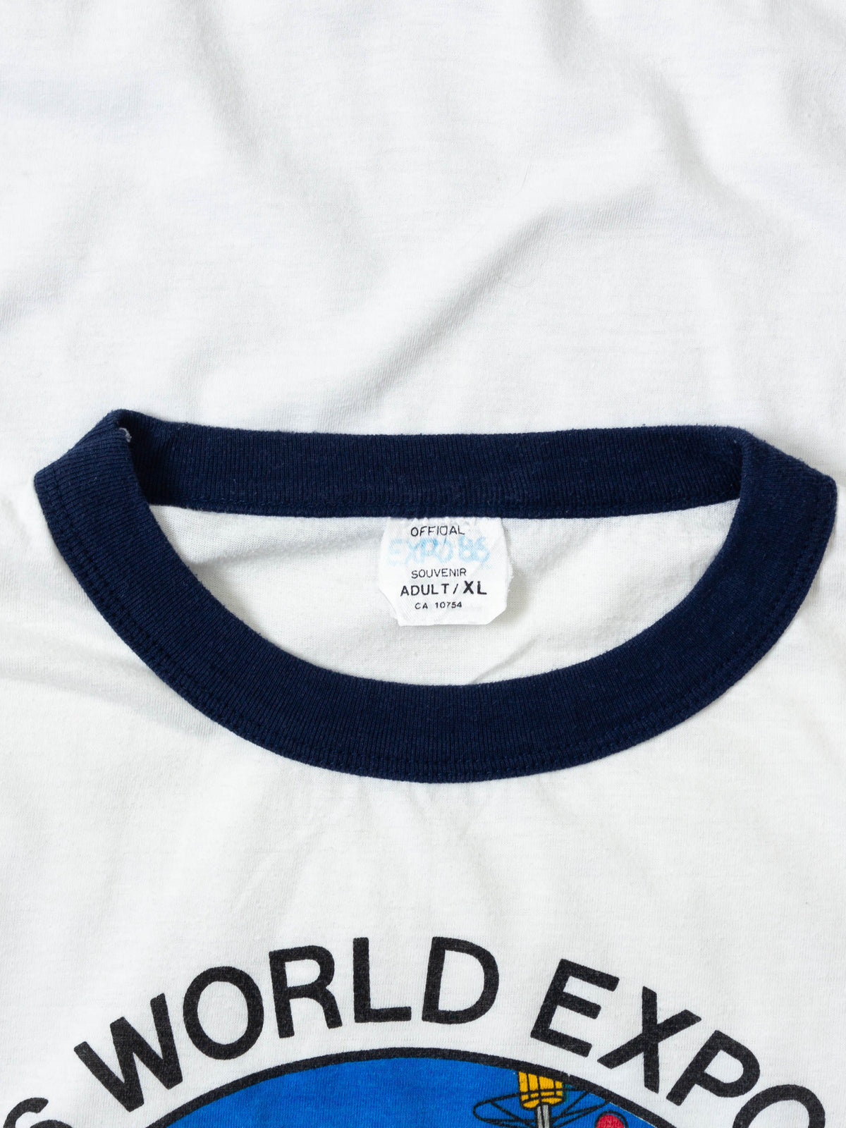 Vtg 1980s Vancouver World Exposition Ringer Tee (L)
