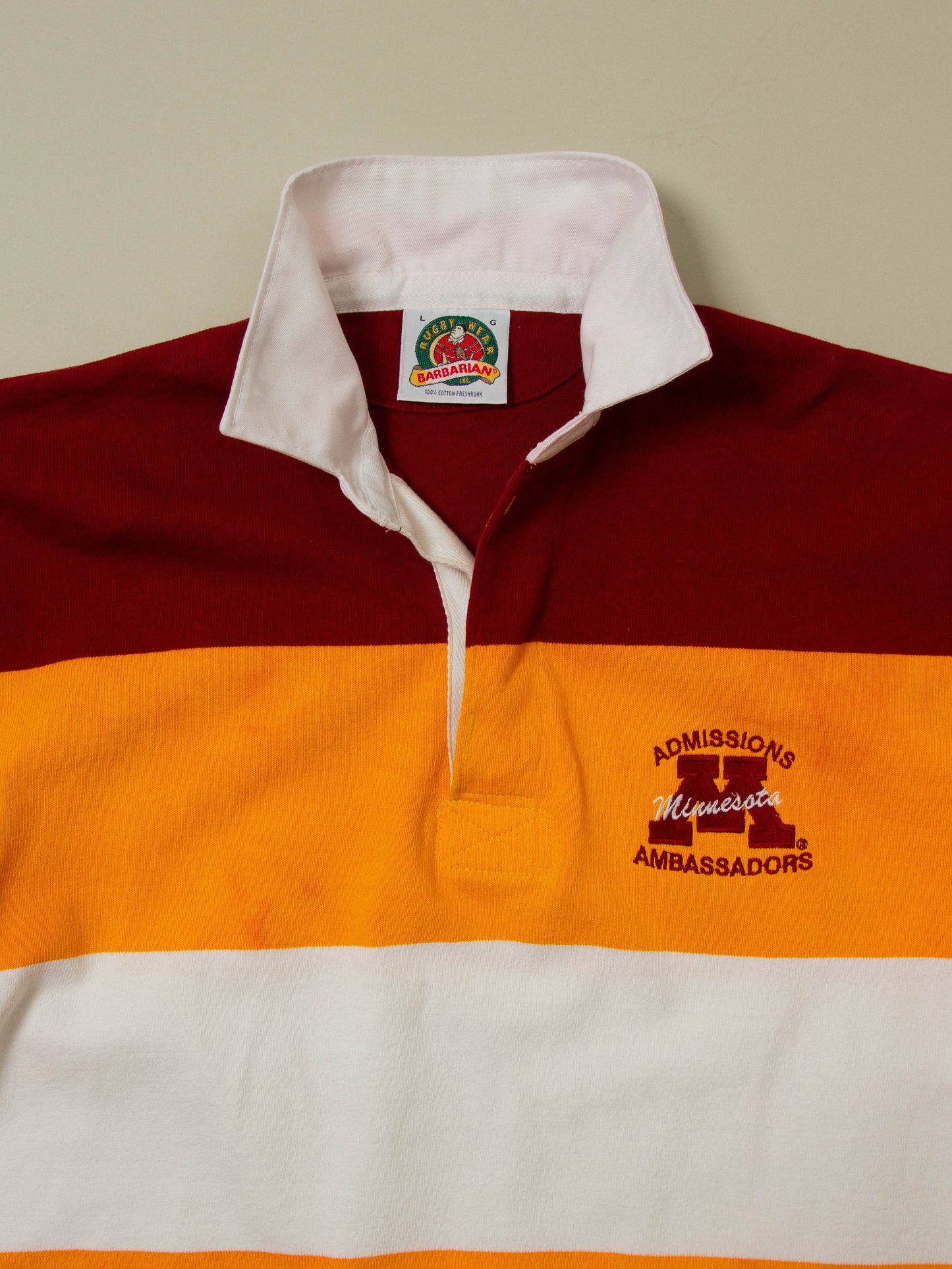 Vtg 1990s 'Minnesota' Heavy Rugby Shirt (L)