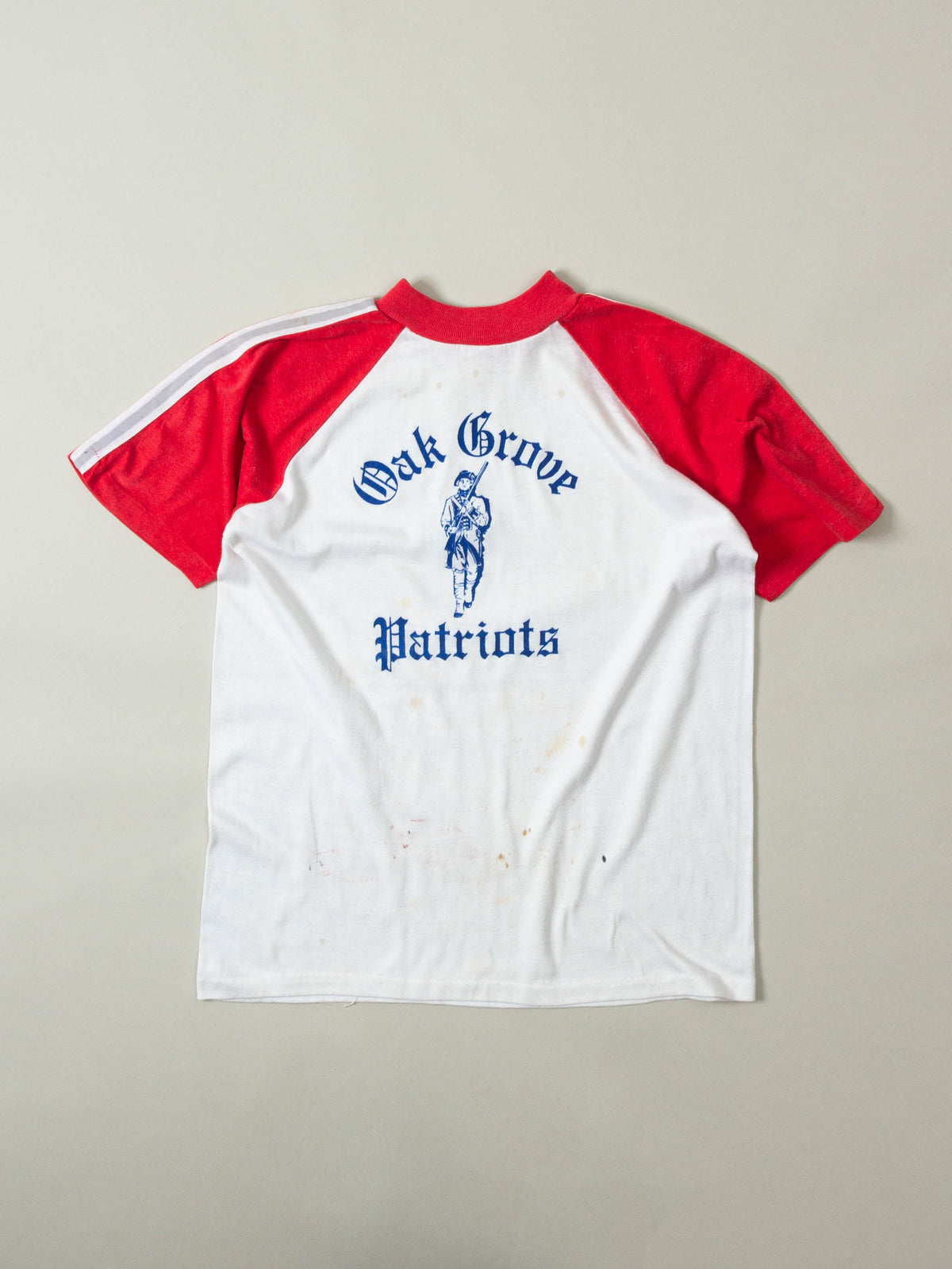 Vtg 1970s 'Oak Grove Patriots' Single Stitch Raglan Tee (S)