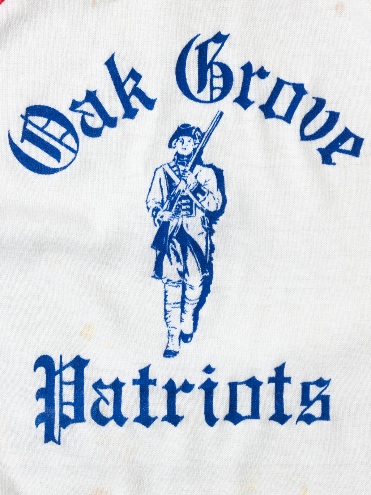 Vtg 1970s 'Oak Grove Patriots' Single Stitch Raglan Tee (S)