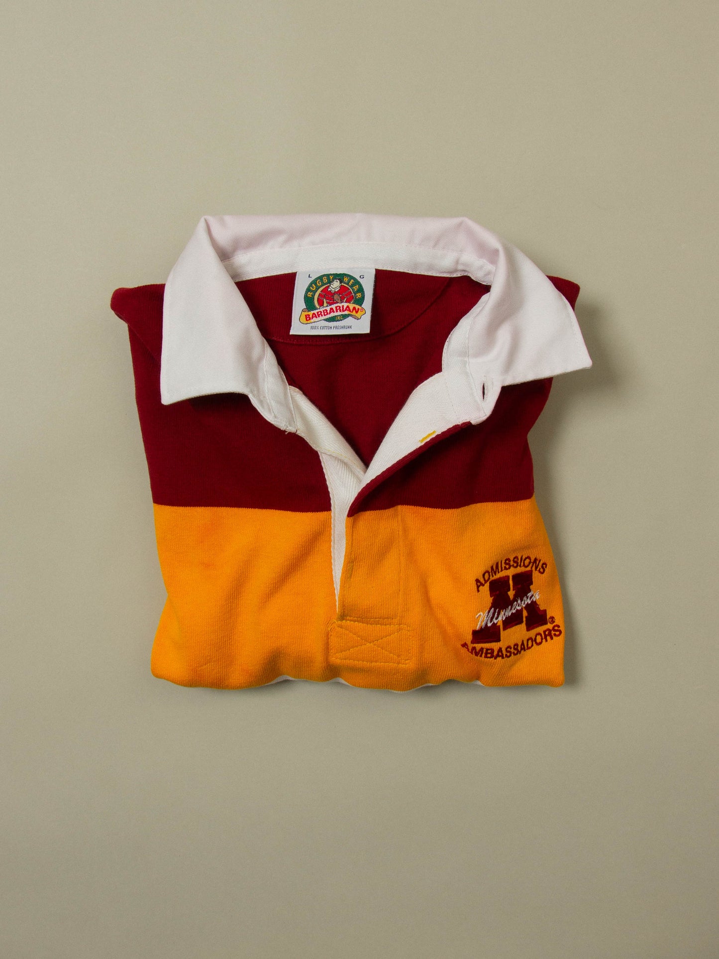 Vtg 1990s 'Minnesota' Heavy Rugby Shirt (L)