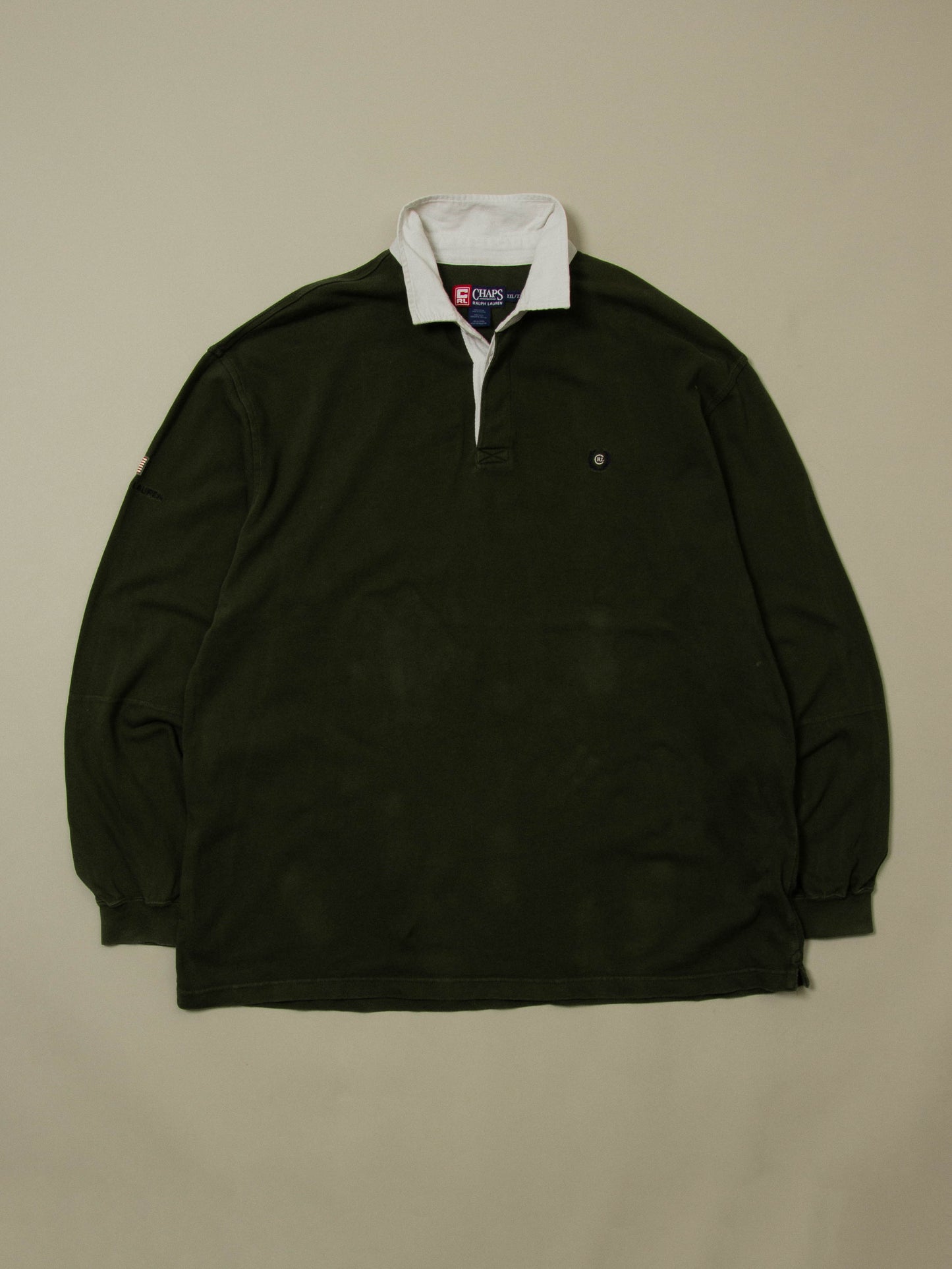 Vtg 1990s Chaps Ralph Lauren Rugby Shirt (XXL)