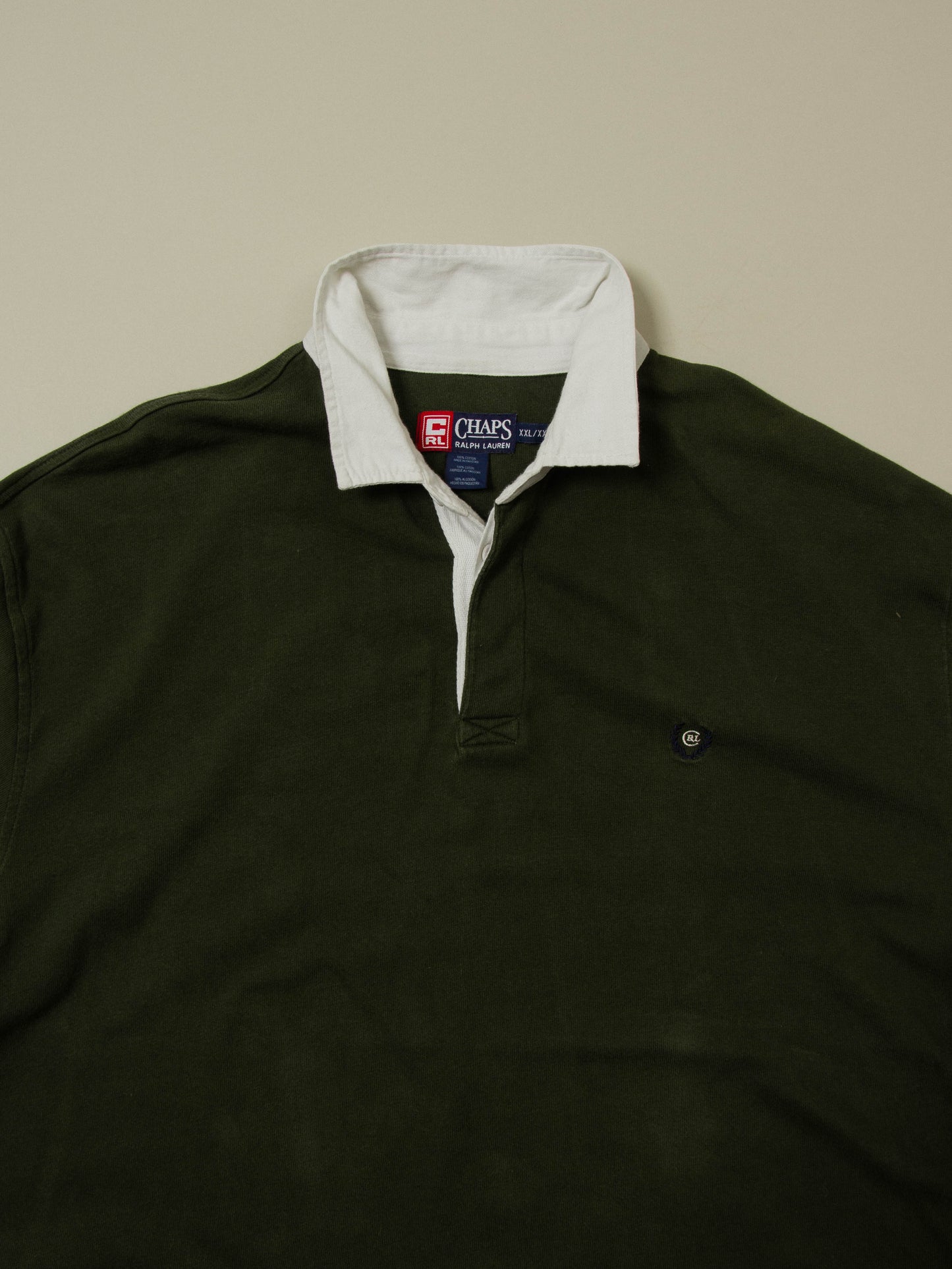Vtg 1990s Chaps Ralph Lauren Rugby Shirt (XXL)