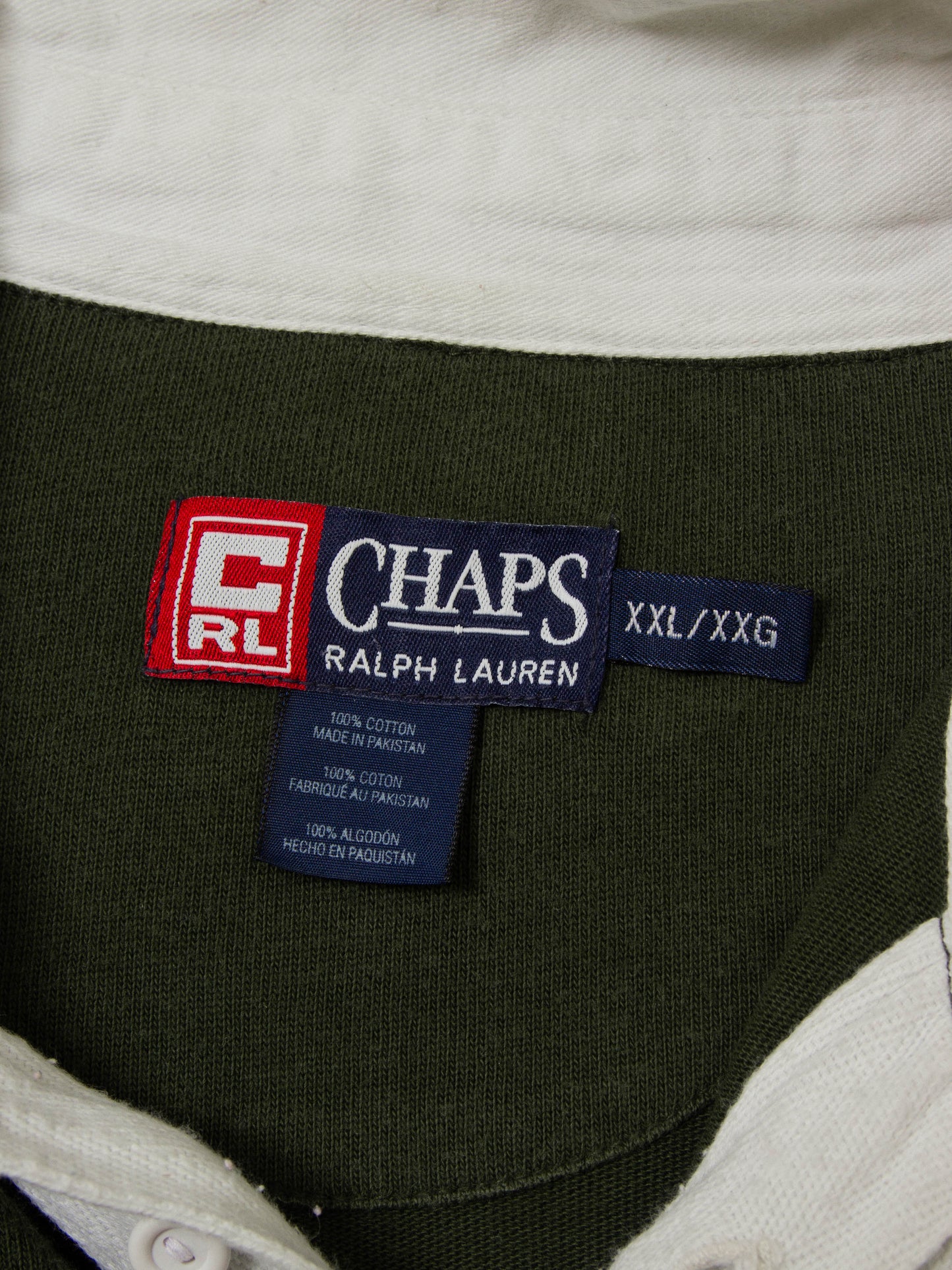 Vtg 1990s Chaps Ralph Lauren Rugby Shirt (XXL)