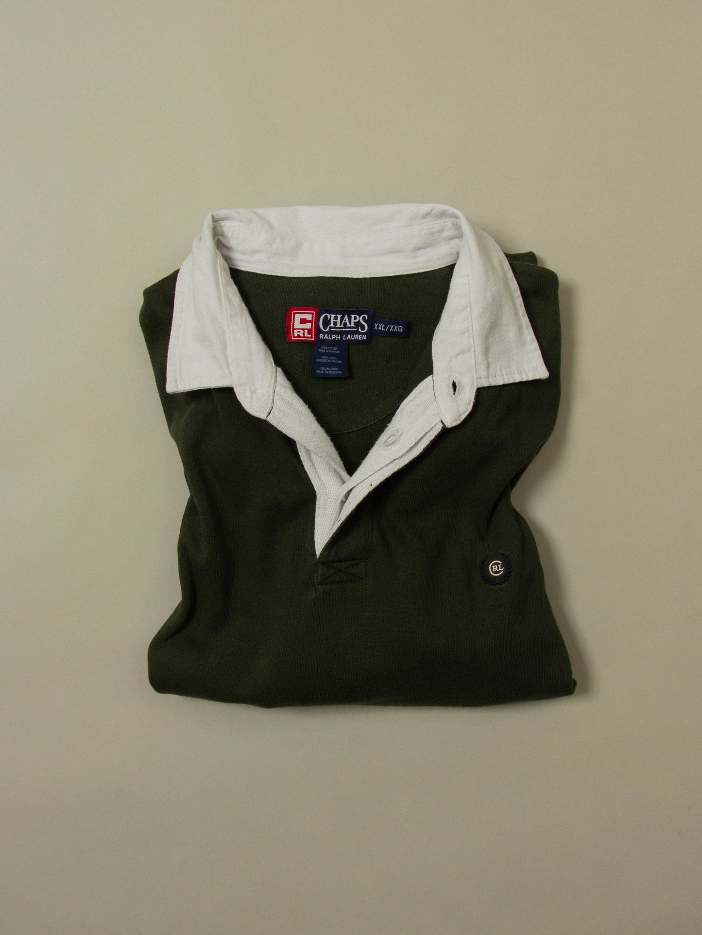 Vtg 1990s Chaps Ralph Lauren Rugby Shirt (XXL)