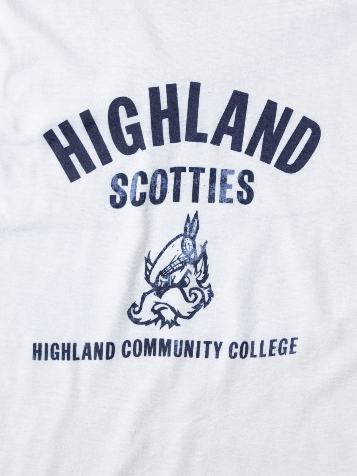 Vtg 1970s Highland Scotties College Ringer Tee - Made in USA (L)
