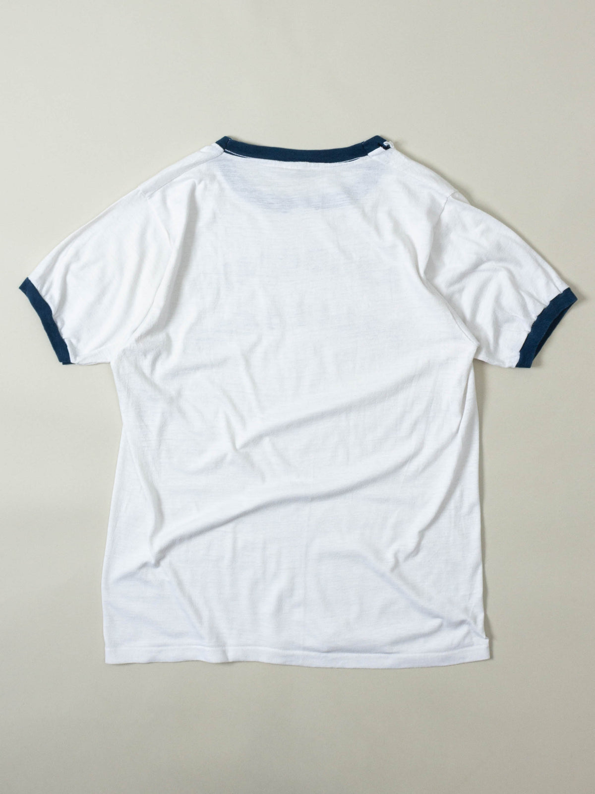 Vtg 1970s 'Associate Professor' Single Stitch Ringer Tee - Made in USA (M)