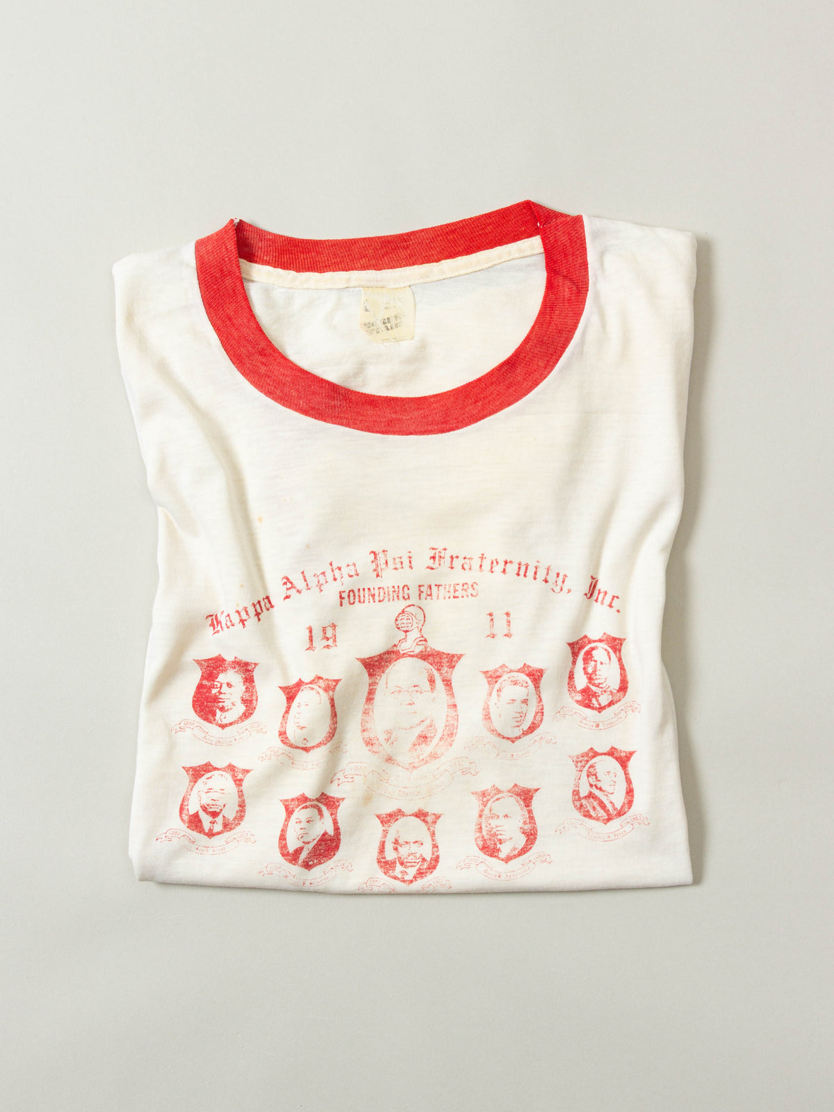Vtg 1970s 'Founding Fathers' Fraternity Ringer Tee – Made in USA (M/L)