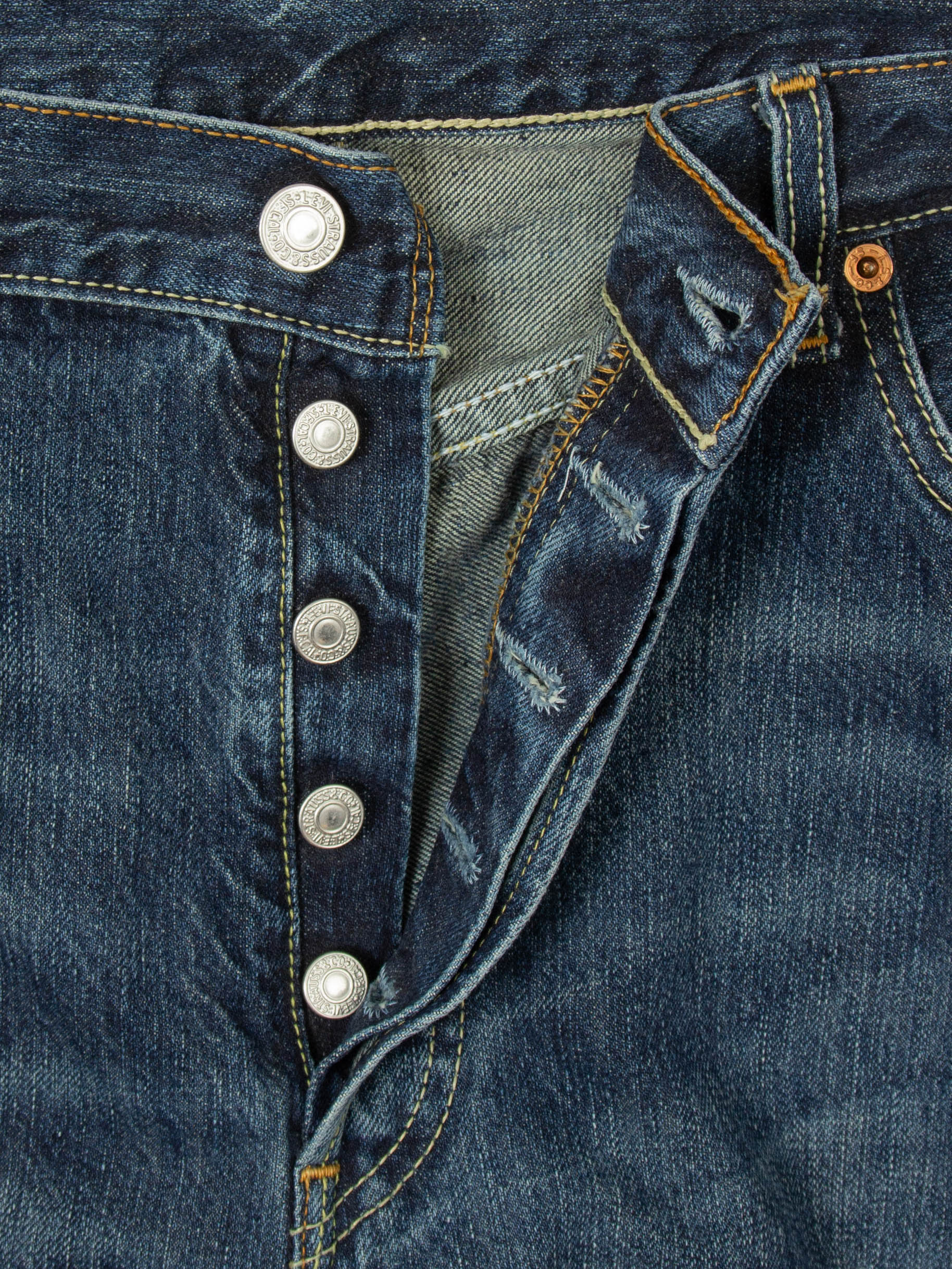 パンツ 2000s LEVI'S 501 Denim Pants Vintage 2000s Y2K Levi's 501 Black Straight Leg Button Fly
