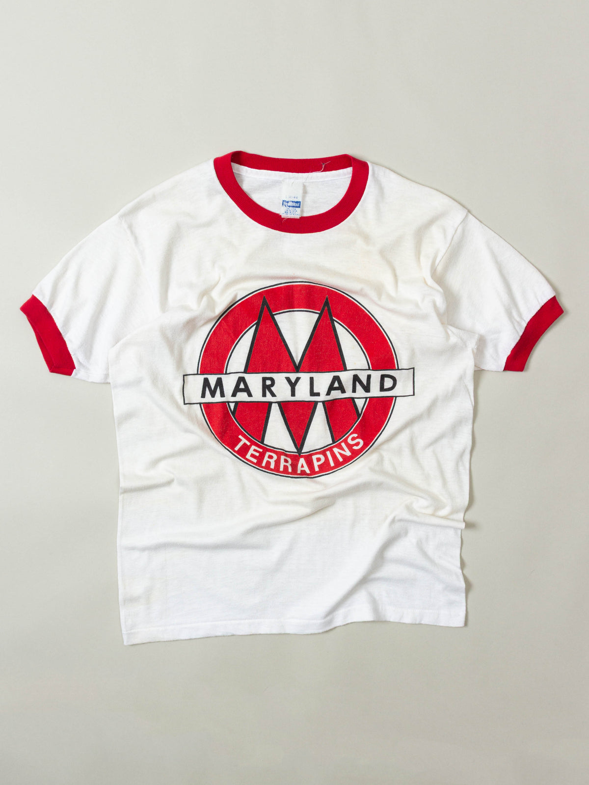 Vtg 1980s Maryland University Ringer Tee – Made in USA (M)