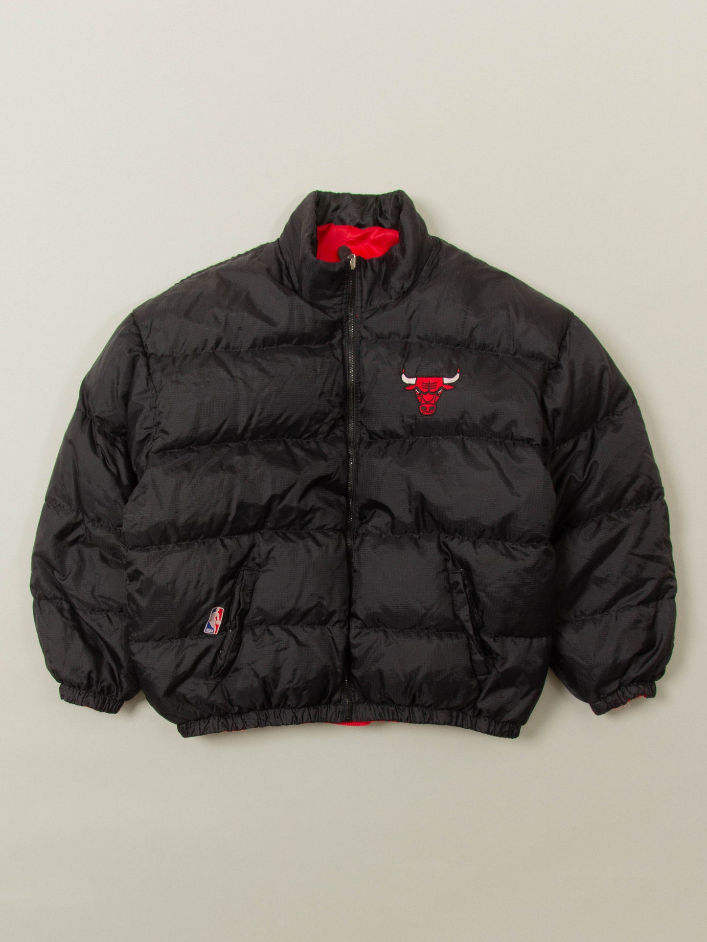 Vtg 1990s Reversible Chicago Bulls Starter Down Jacket (XL)