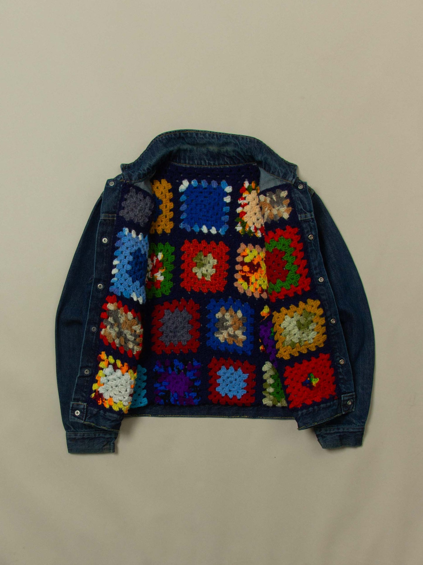 Vtg 1960s Big Smith Crochet Lining Denim Jacket (M/L)