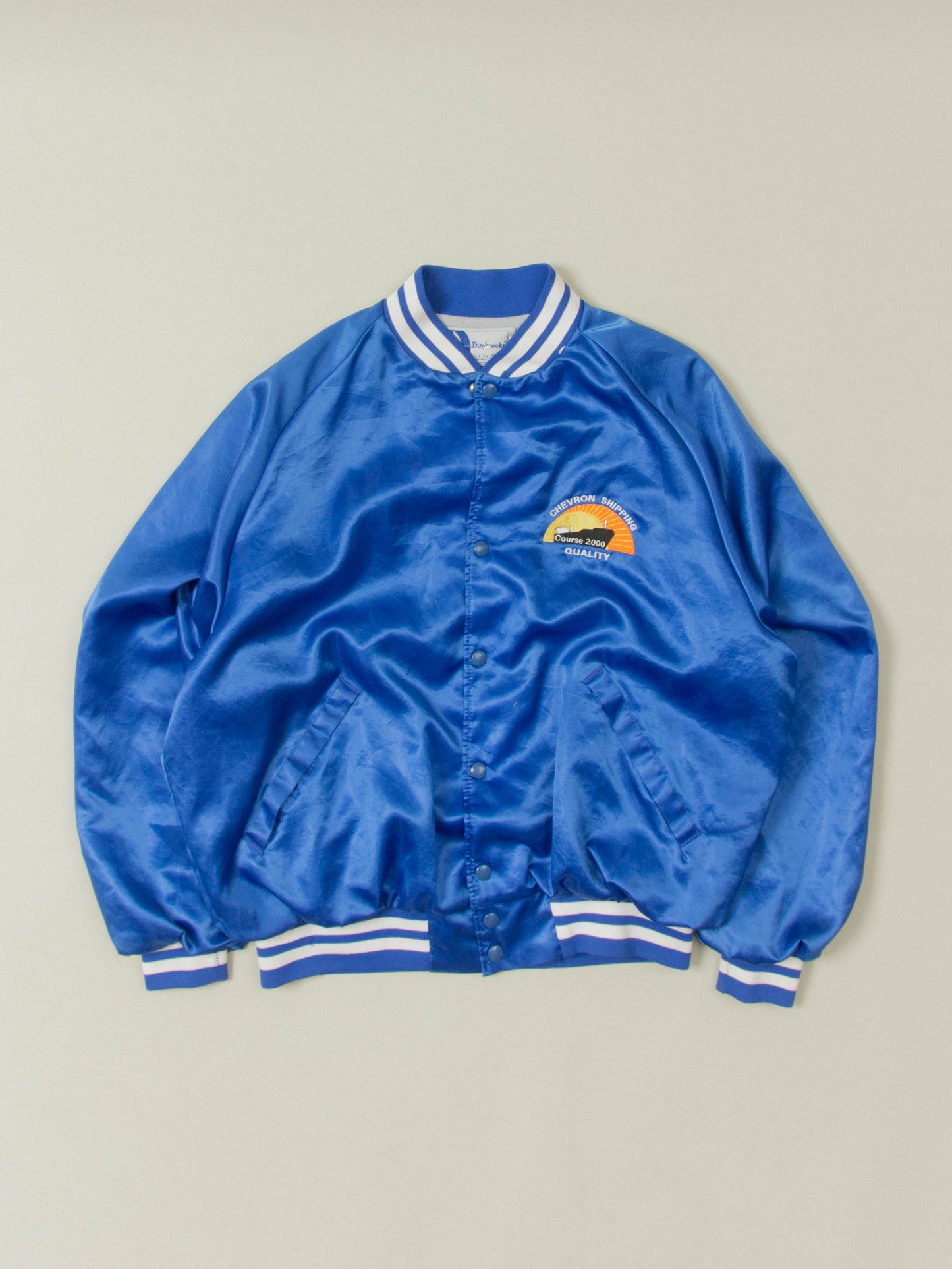 Vtg Chevron Shipping Quality Nylon Jacket - Made in USA (L)